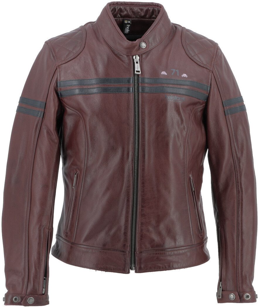 Helstons Motorradjacke Chica Buffalo Damen Motorrad Lederjacke Rückenprotektor enthalten,herausnehmbares Innenfutter,wasserdicht