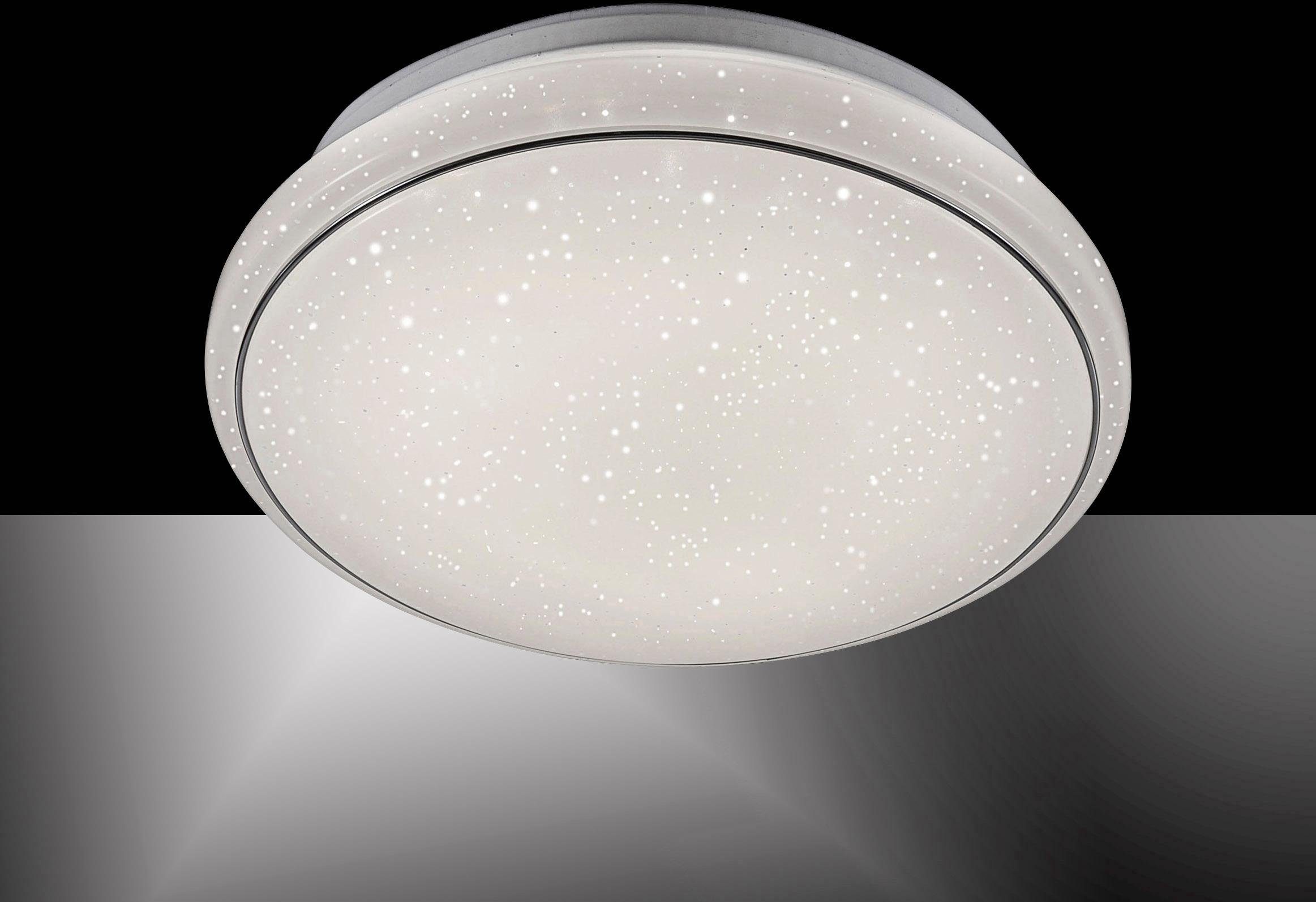 JUST LIGHT Deckenleuchte JUPITER, Dimmfunktion, Memoryfunktion, mehrere Helligkeitsstufen, LED fest integriert, Neutralweiß, Tageslichtweiß, Warmweiß, 3-Stufen CCT - Farbtemperaturregelung (3000K/4000K/5000K)