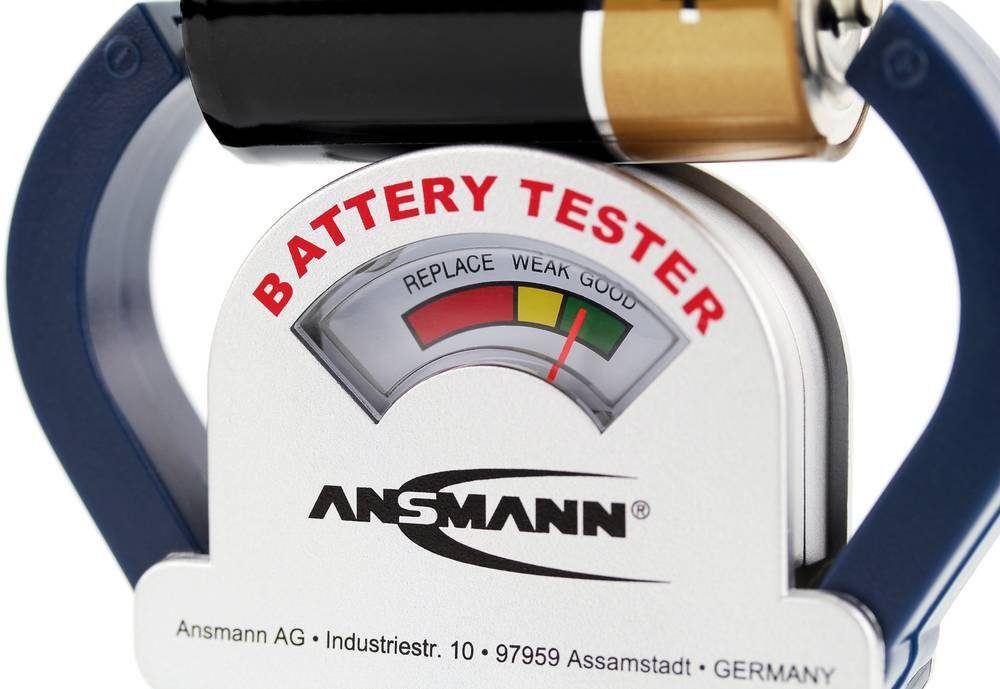 ANSMANN® Batterietester Ansmann Batterietester Check-It 1,2 Messbereich 1, (Check-It) V, (Batterietester)