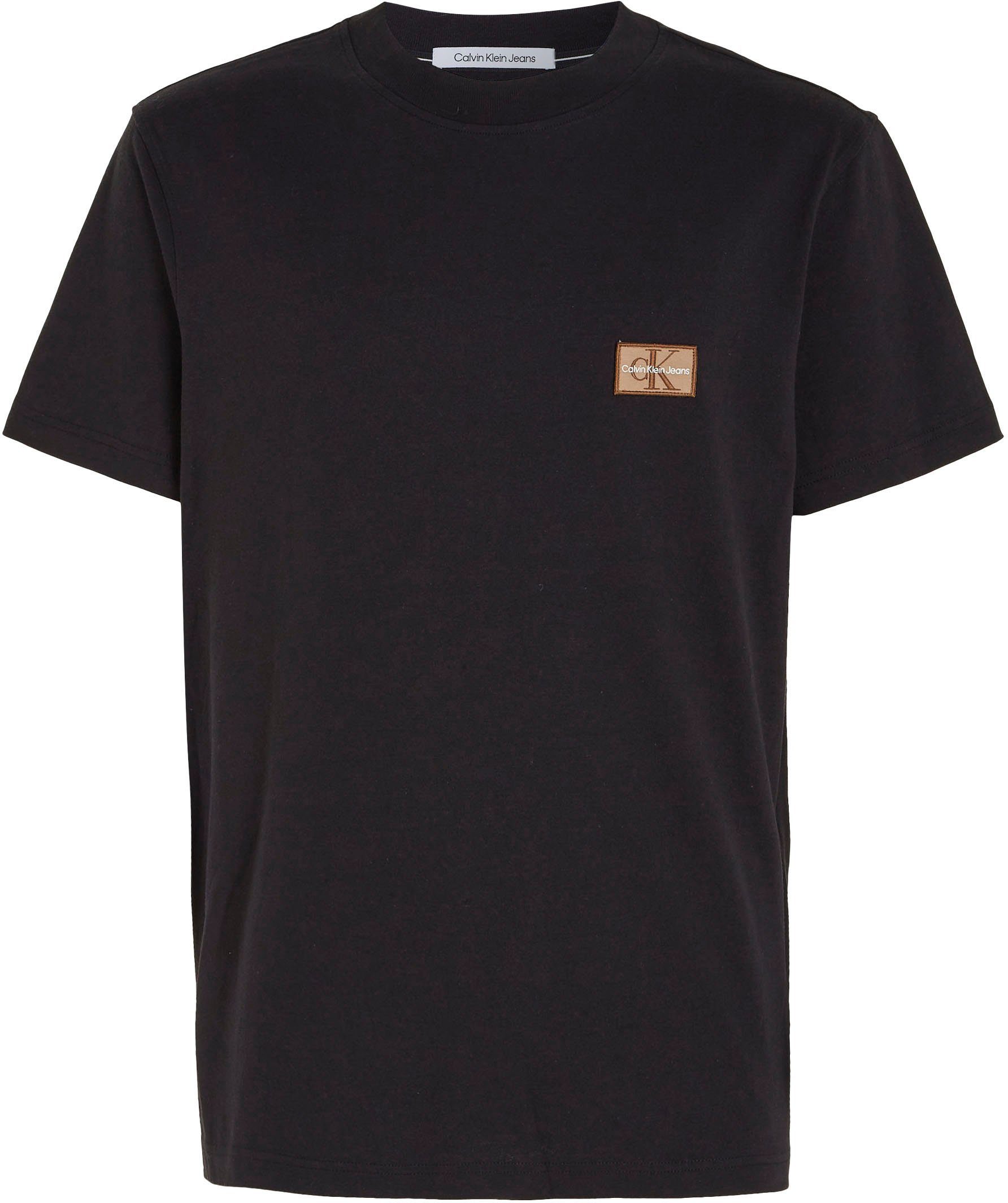 Calvin Klein Jeans T-Shirt SHRUNKEN BADGE TEE mit Calvin Klein Logo-Badge auf der Brust Ck Black