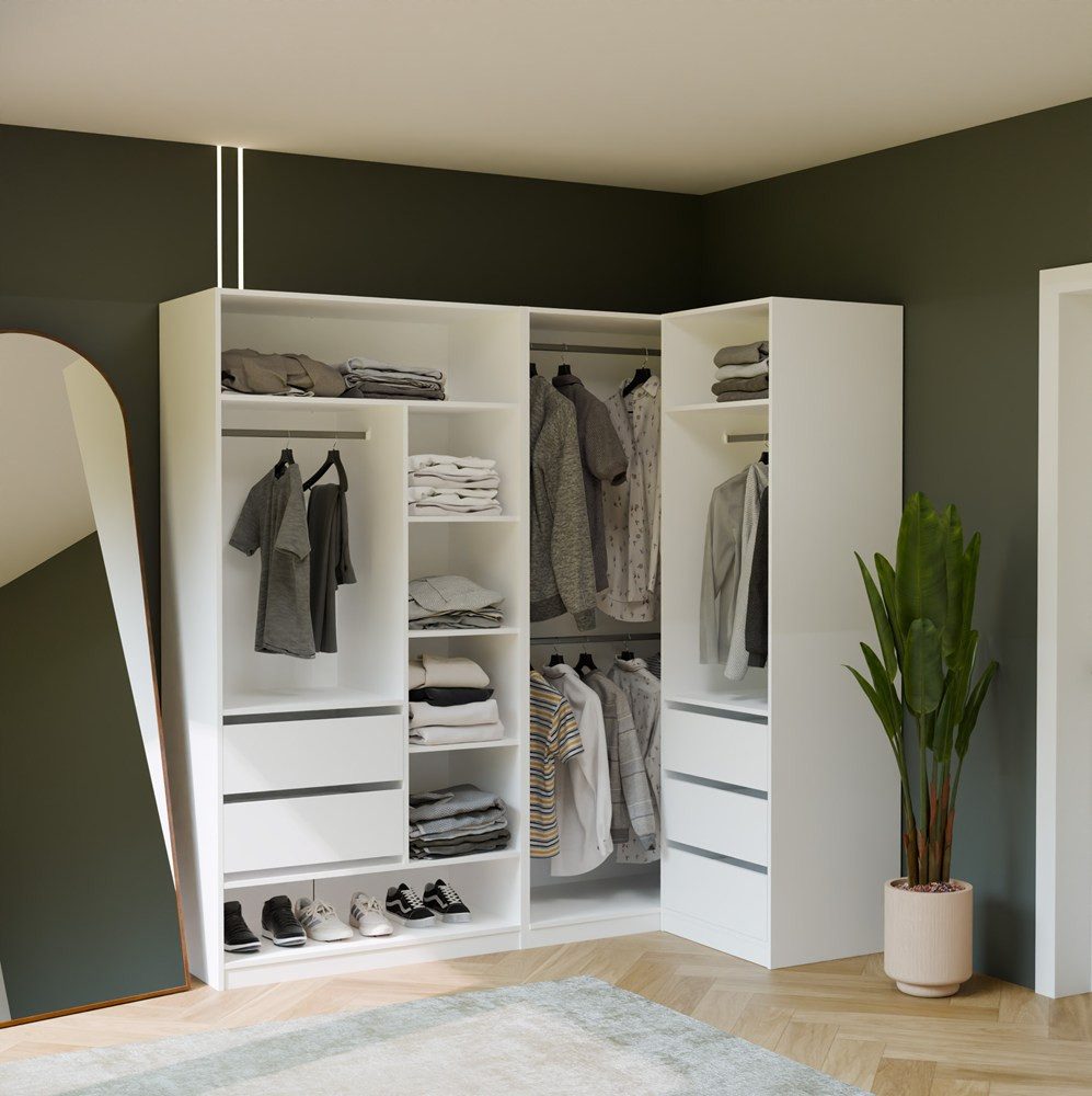 Raumhirsch Furniture Kleiderschrank Schubladenmodul, Schubladenschrank, Schrankmodu (Maße 56,8 x 50 x 40 (H) cm, 2 Schubladen) Modulschrank, 16 mm Plattenstärke