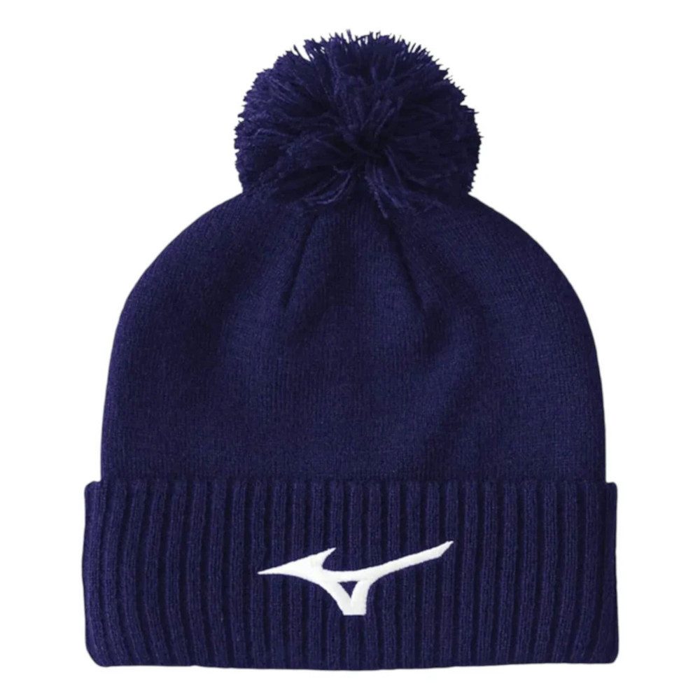 Mizuno Beanie Mizuno Golf Pom Beanie Crested Navy One Size