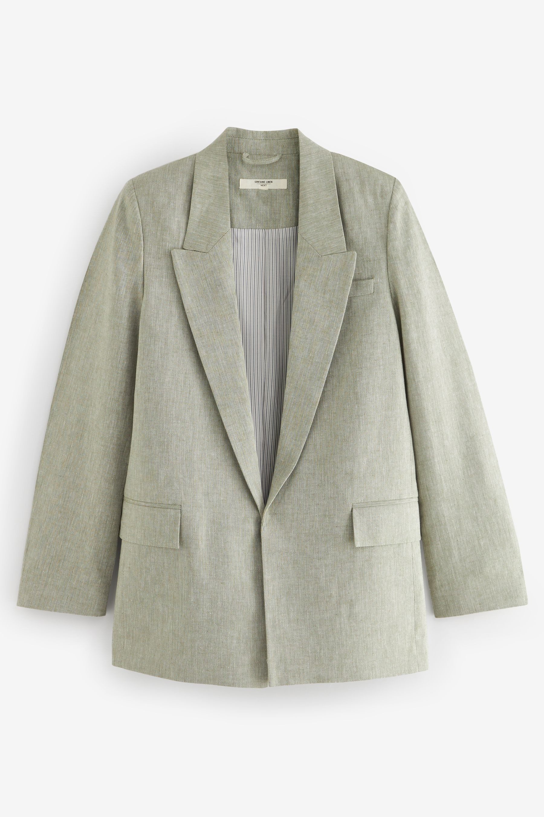 Jackenblazer Strukturierter Blazer aus Leinen, Petite