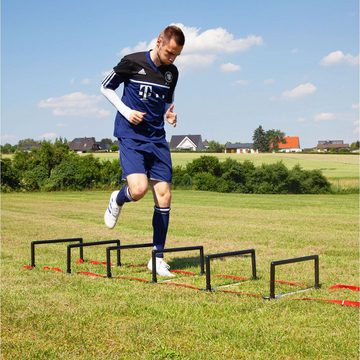 Sport-Thieme Trainingshilfe Hürden- und Koordinationsleiter höhenverstellbar, 6 höhenverstellbare Hürden für individuelles Training