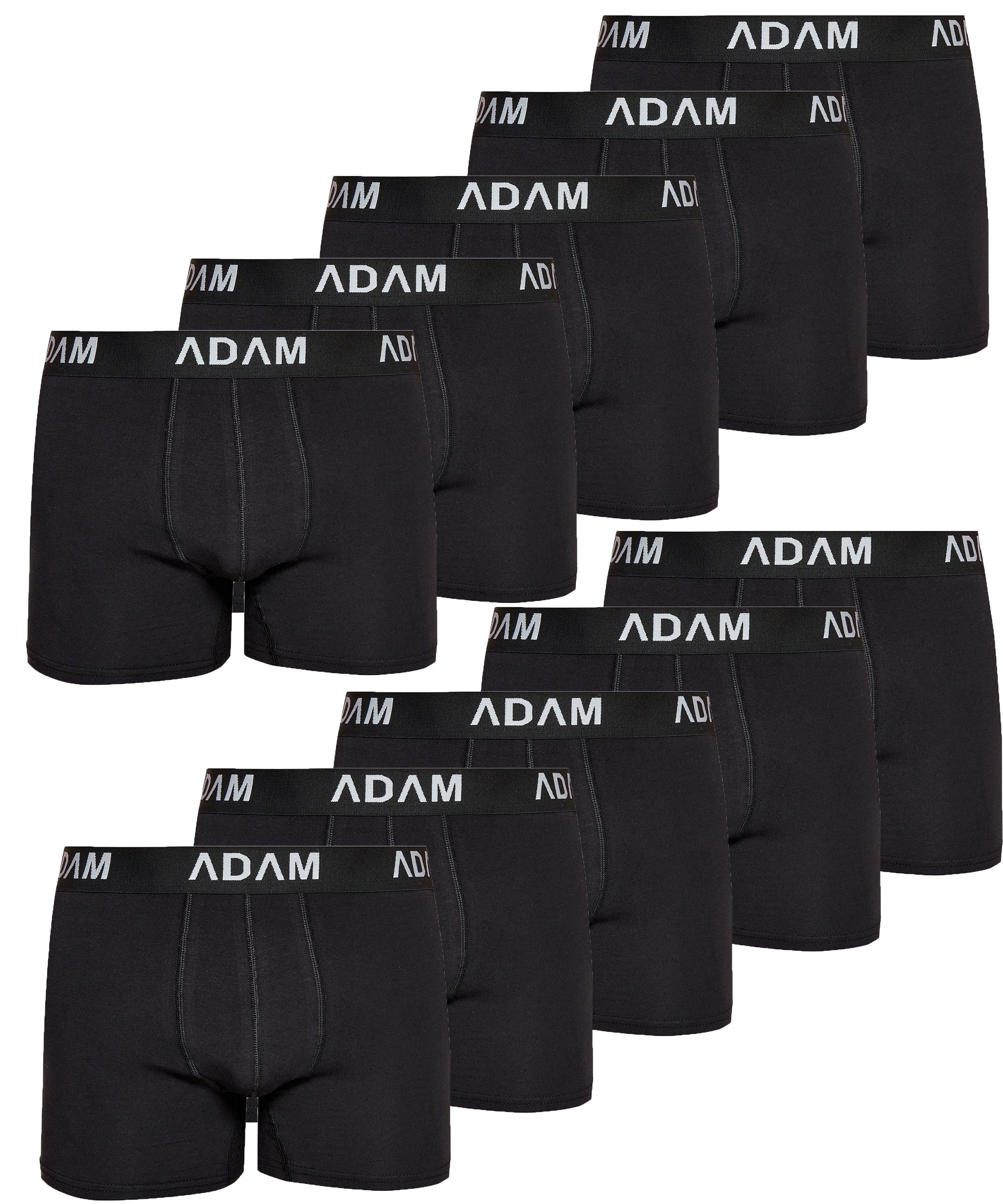 ADAM JEANS Boxershorts Boxer-1 (10-St., 6er Set, 8er Set, 10er Set, 12er Set) Boxershorts Herren Boxer Shorts Männer Unterhosen Trunks Underwear 10er Set Box-A