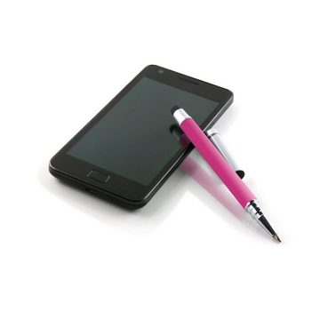SLABO Eingabestift Stylus Touch Pen für iPad (2010 - 2020), iPad mini (2012 - 2019), iPad Pro / iPad Air (2015 - 2021), iPhone (2007 - 2021), etc. Eingabestift und Kugelschreiber Touch Stift – PINK, SILBER