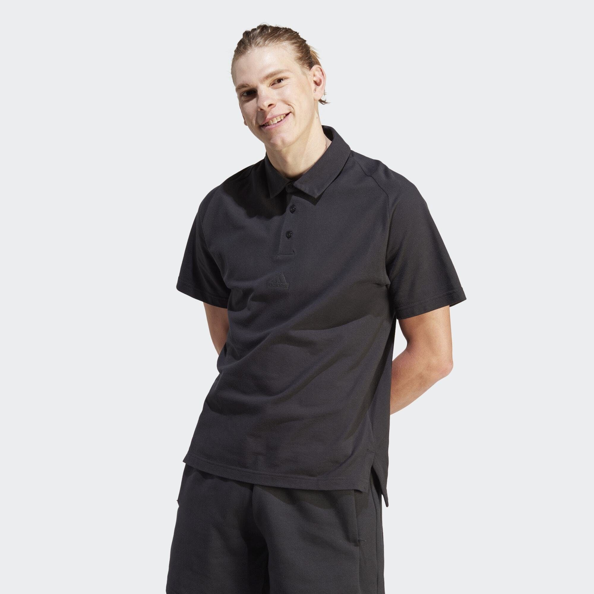 adidas Sportswear T-Shirt PREMIUM ADIDAS Z.N.E. POLOSHIRT Black | T-Shirts