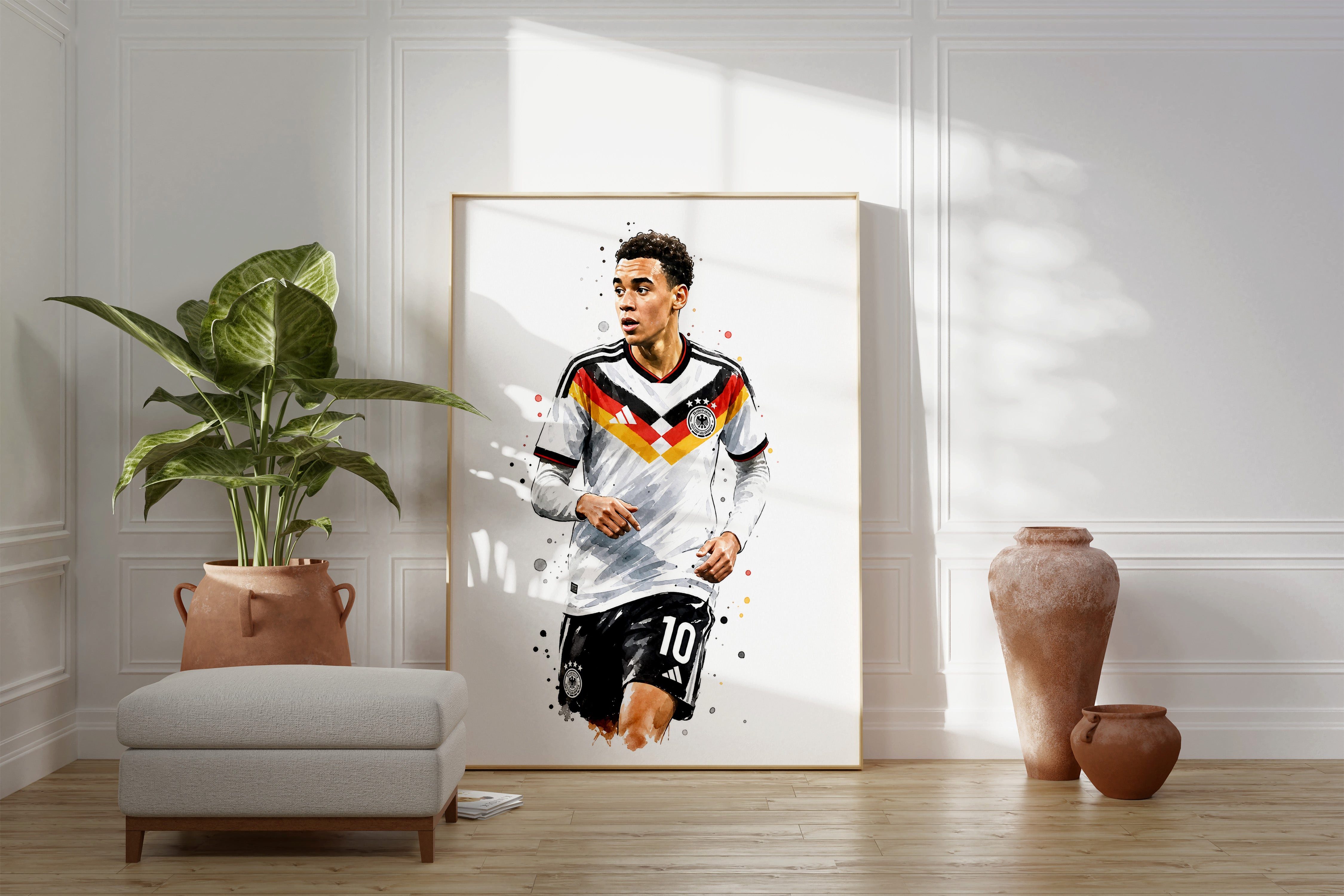 JUSTGOODMOOD Poster Deutschland Fussball Geschenkidee Aquarell Sport Wandbild Deko Print o, (1 St) – Bild 2 von 5