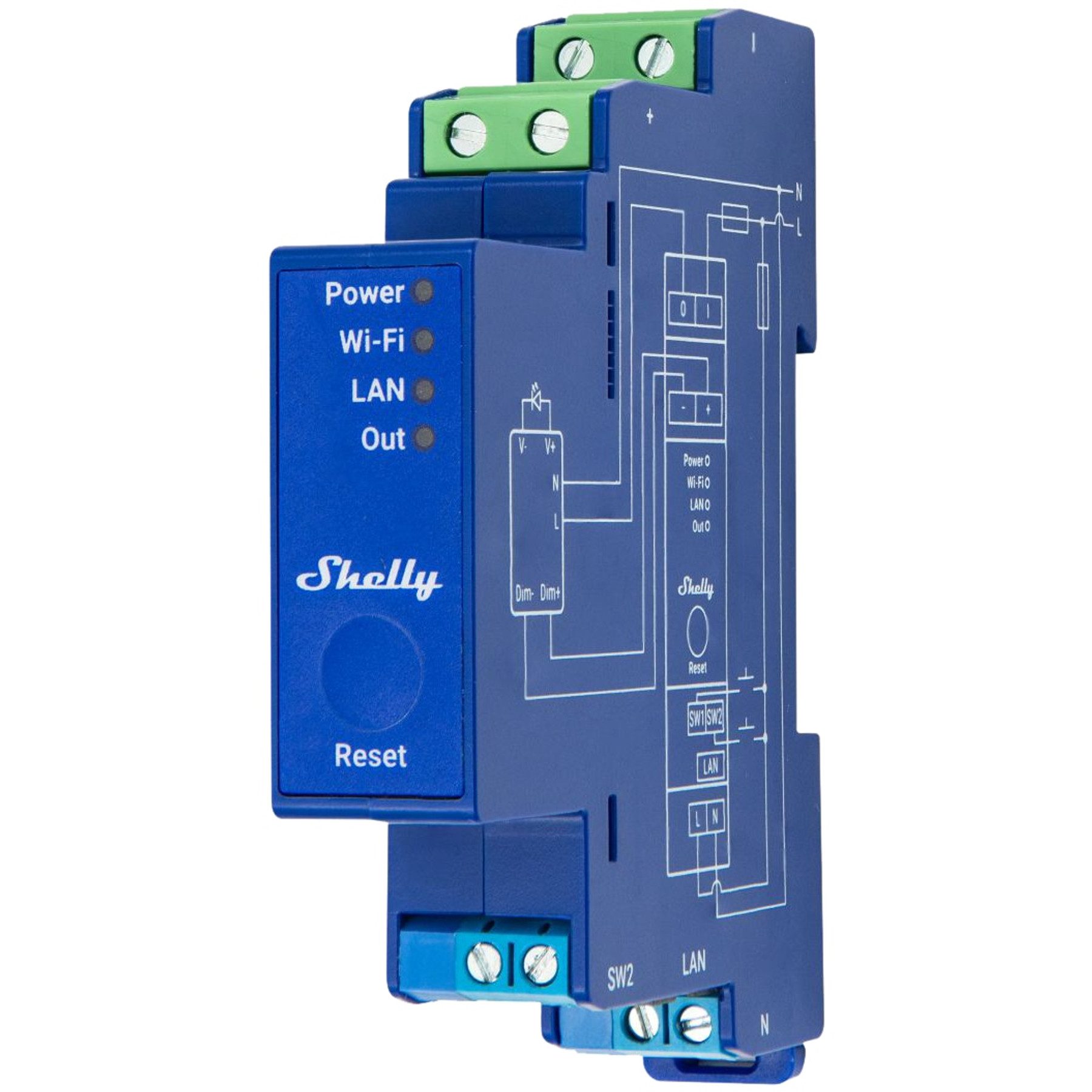 Shelly Drehdimmer SHELLY Диммеры Pro 0/1-10V PM, WLAN, BT, LAN