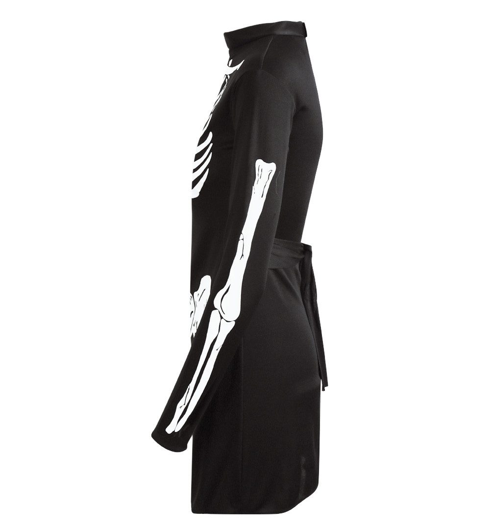 Fries Zombie-Kostüm Zombie Skelett Girl Minikleid Kostüm Halloween Fasching Karneval