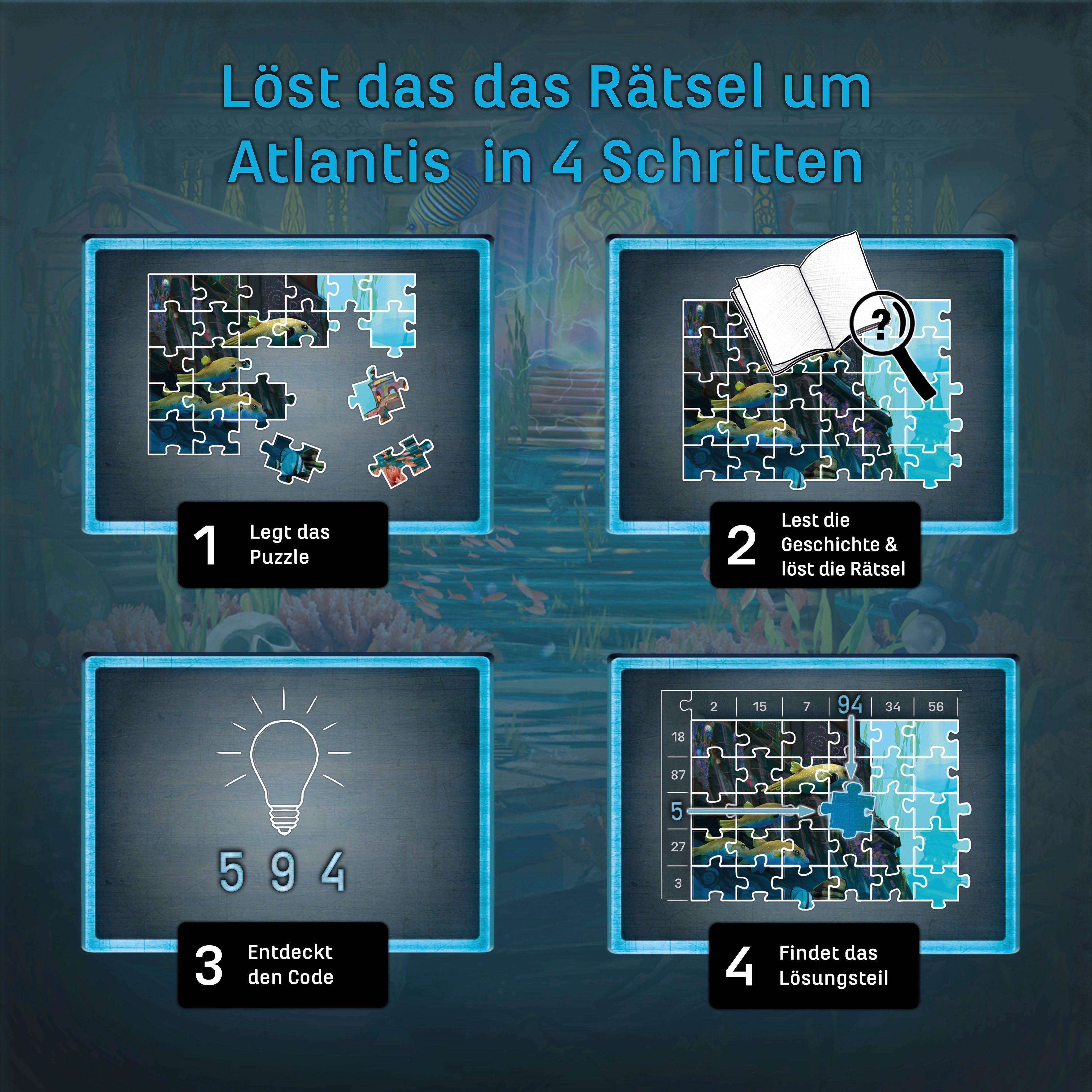 Kosmos Puzzle EXIT Atlantis, Puzzle, in 500 Puzzleteile, Schlüssel Made Das Der Germany von