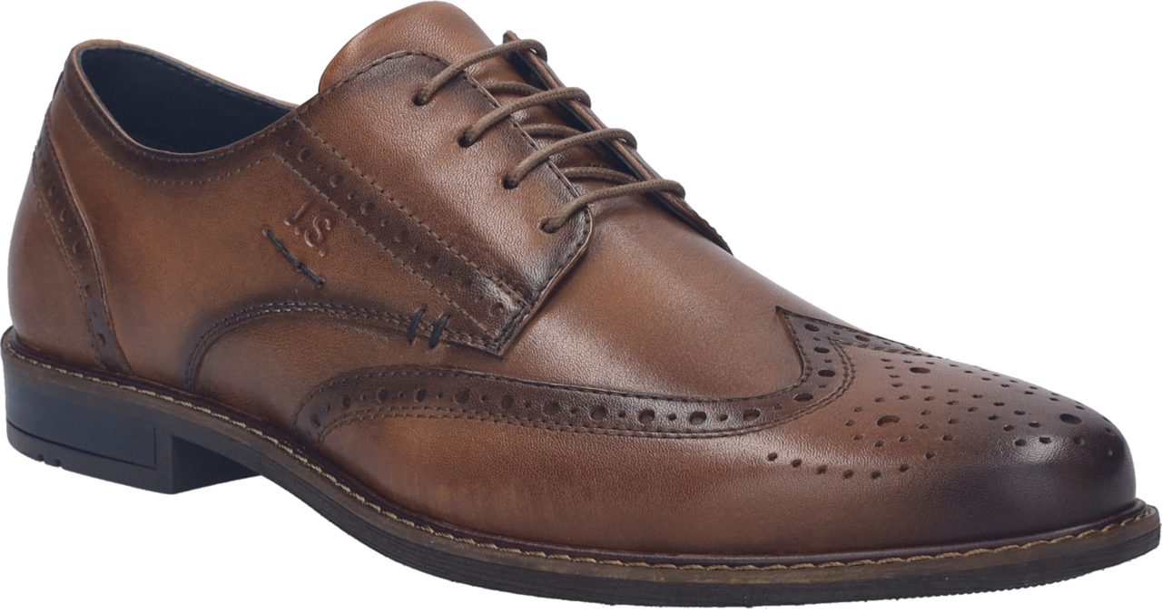Josef Seibel Desmond 02 Budapester Schnürer, Abendschuh mit elegantem Lyra-Lochmuster, H-Weite