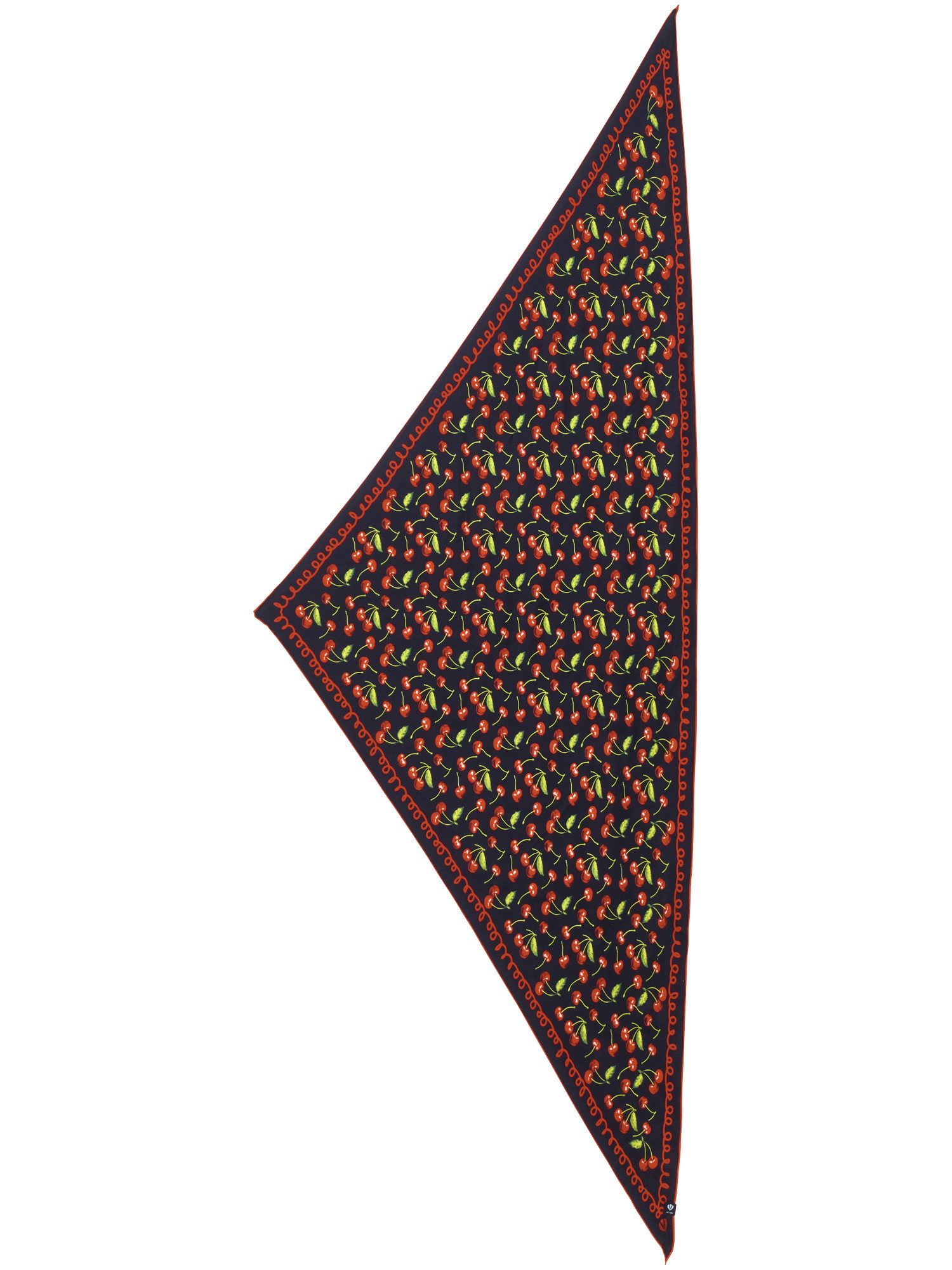 Fraas Modetuch Dreieckstuch mit Kirschen-Print aus reiner Seide – Bild 2 von 5