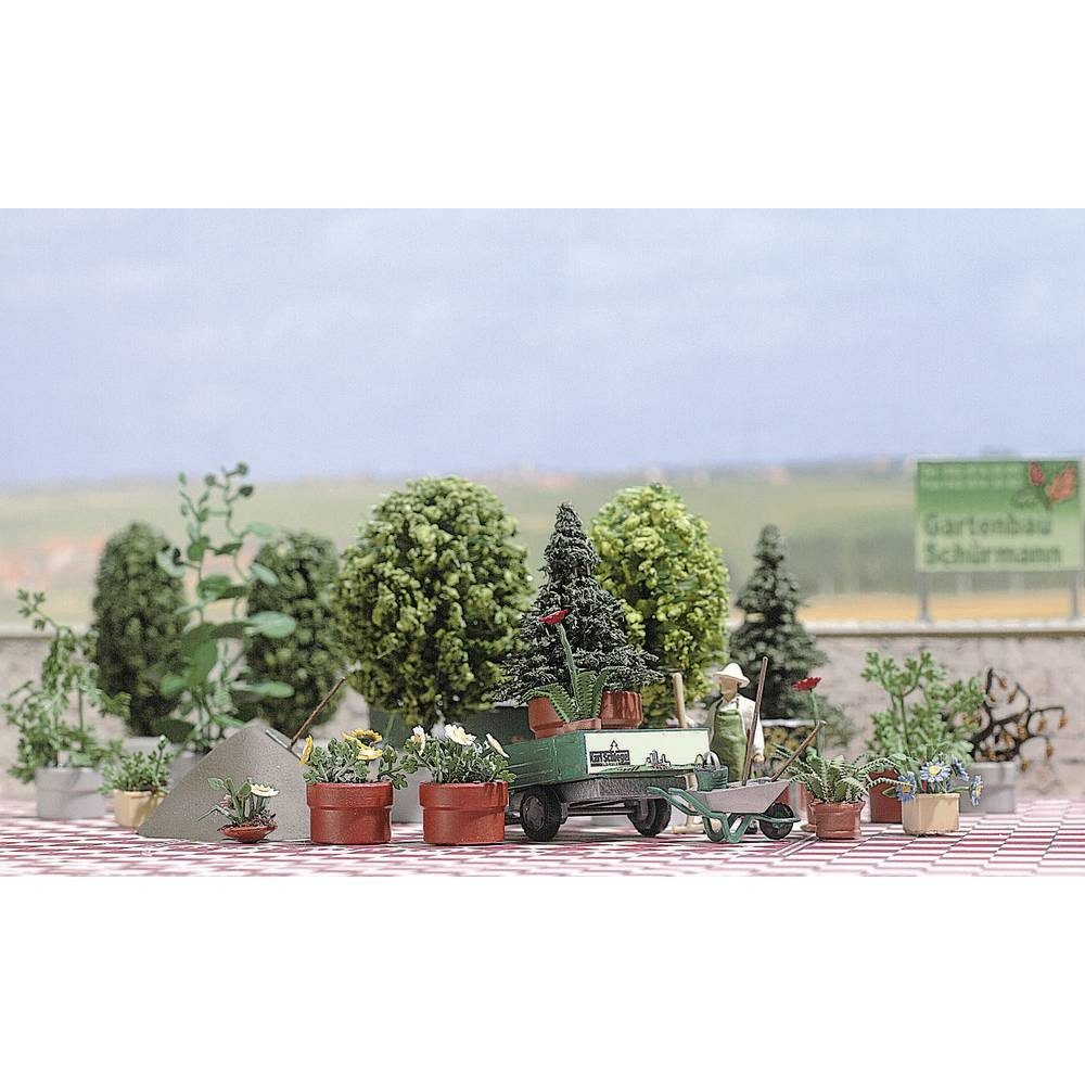 Modelleisenbahn-Fertiggelände H0 Blumen- und Pflanzkübel-Set