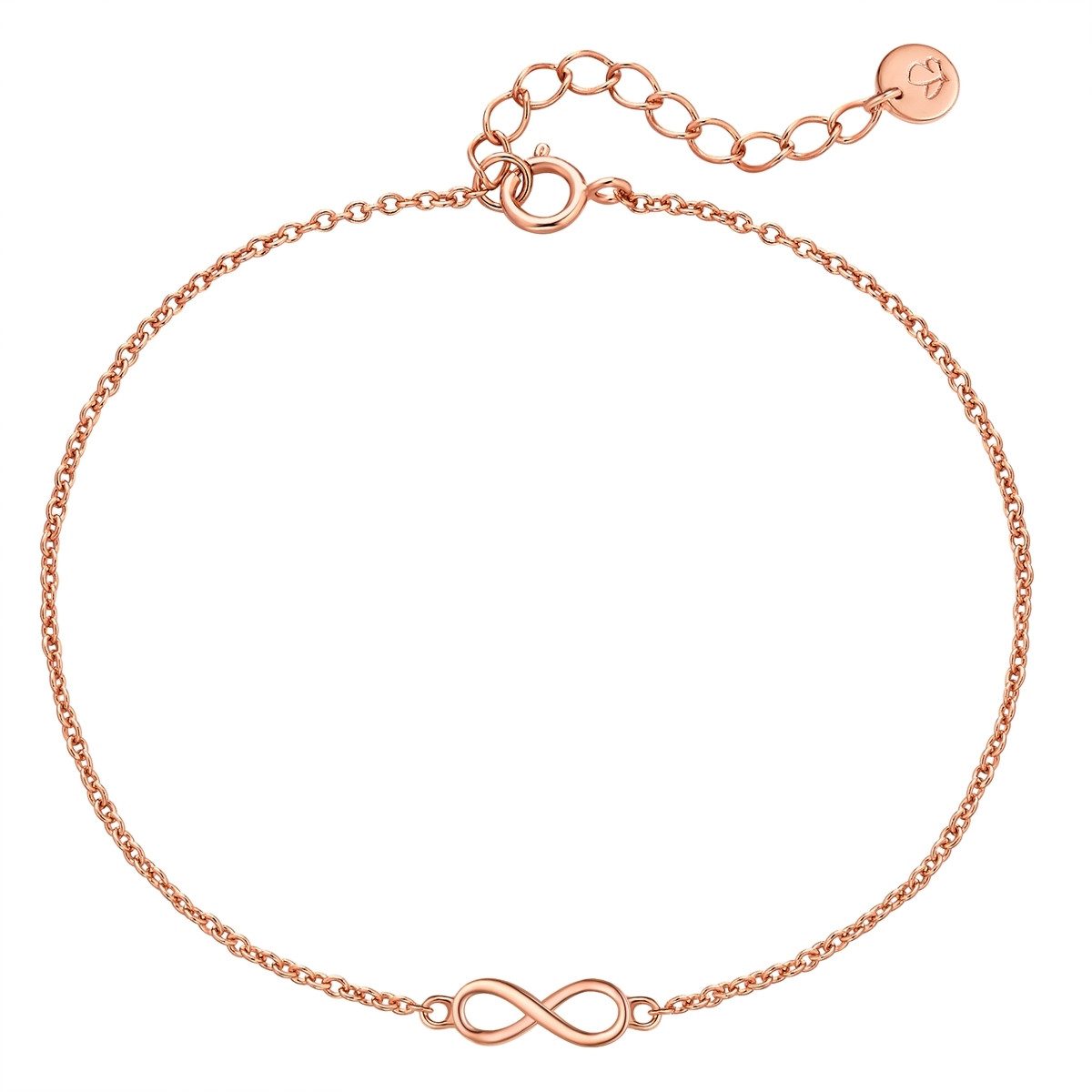 Silberarmband Infinity roségold