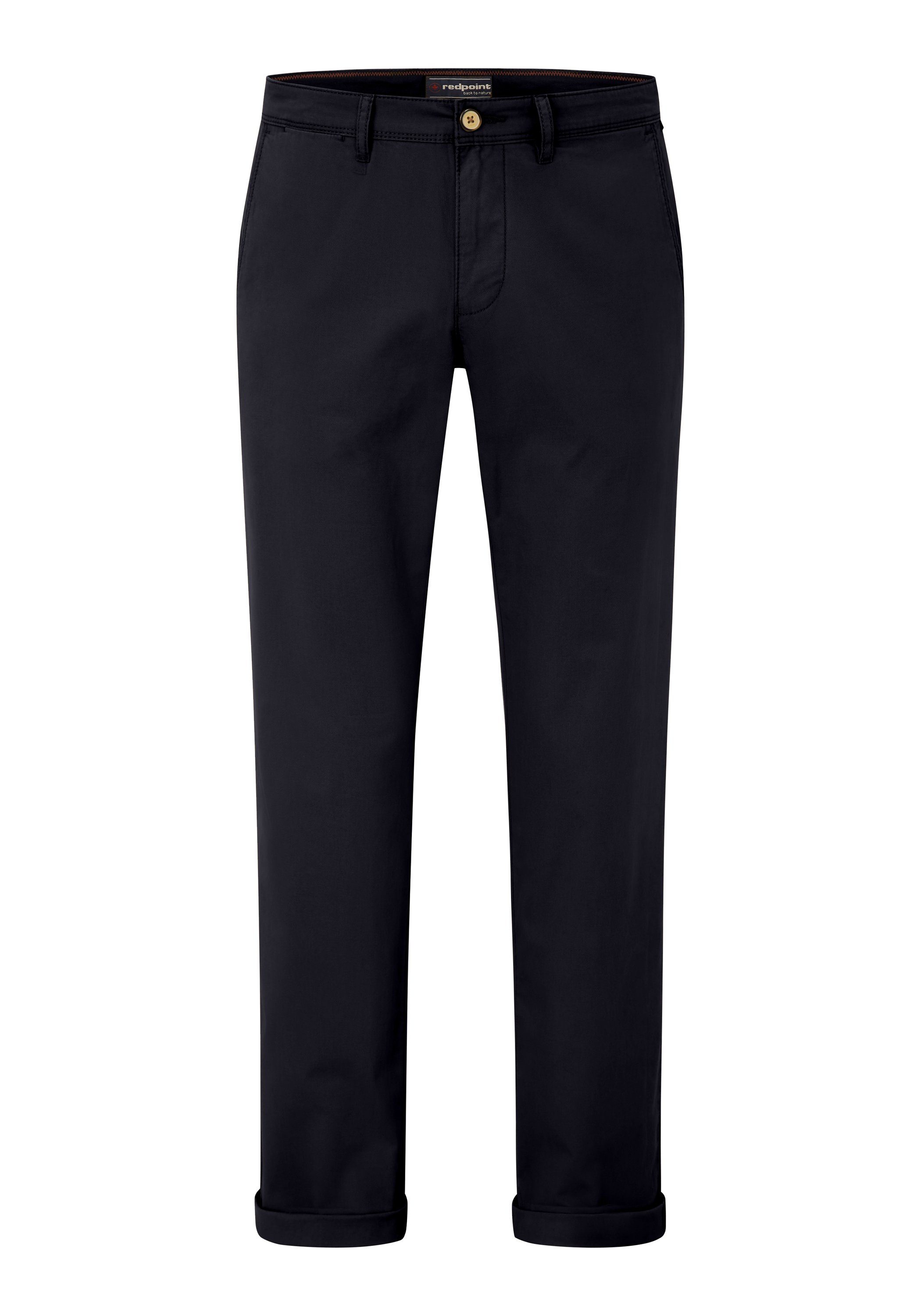 Jasper Redpoint Chinohose Stoffhose mit Struktur navy Slim-Fit