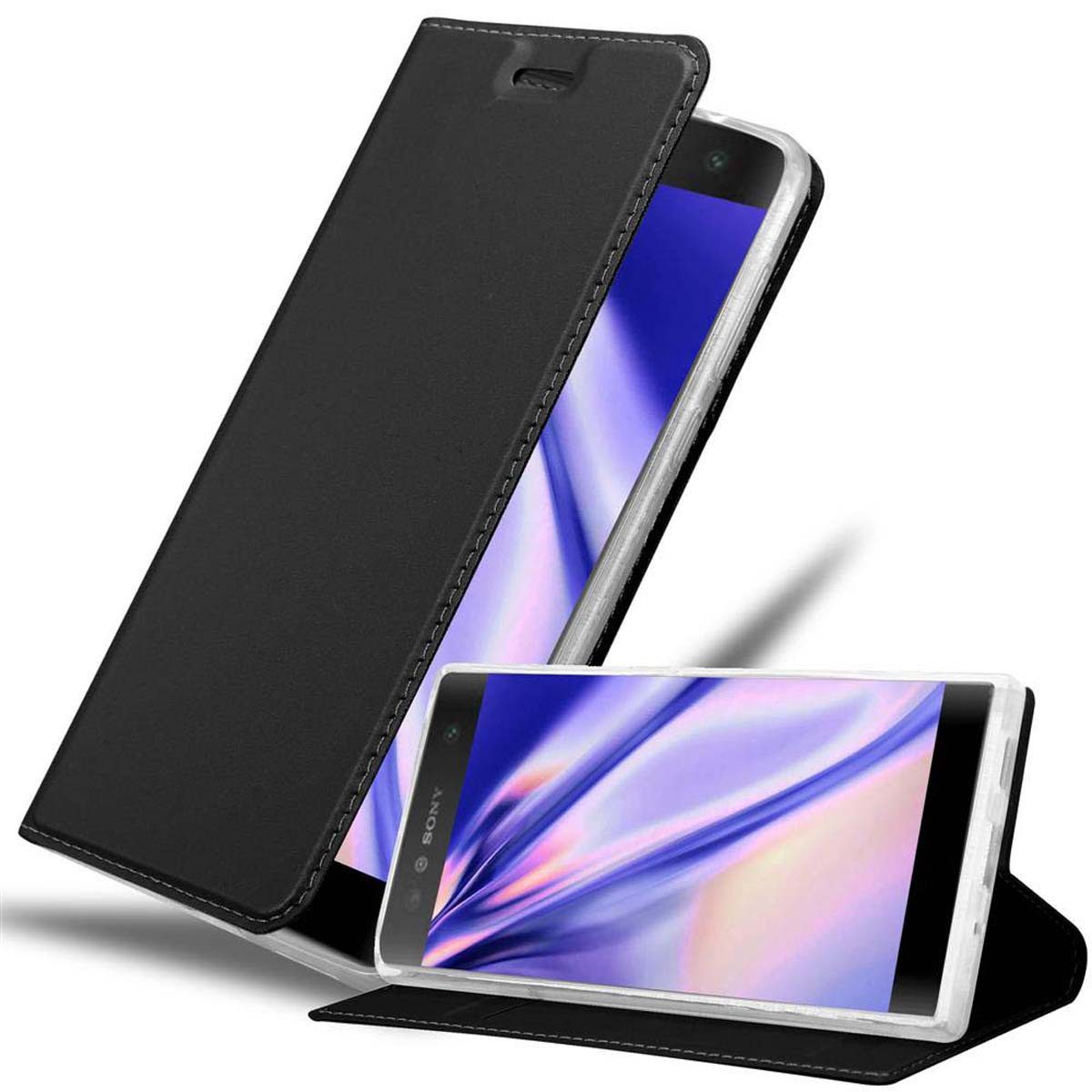 Cadorabo Handyhülle für Sony Xperia XA2 Hülle Sony Xperia XA2, Schutzhülle Hülle mit Standfunktion, Magnetverschluss und Kartenfach