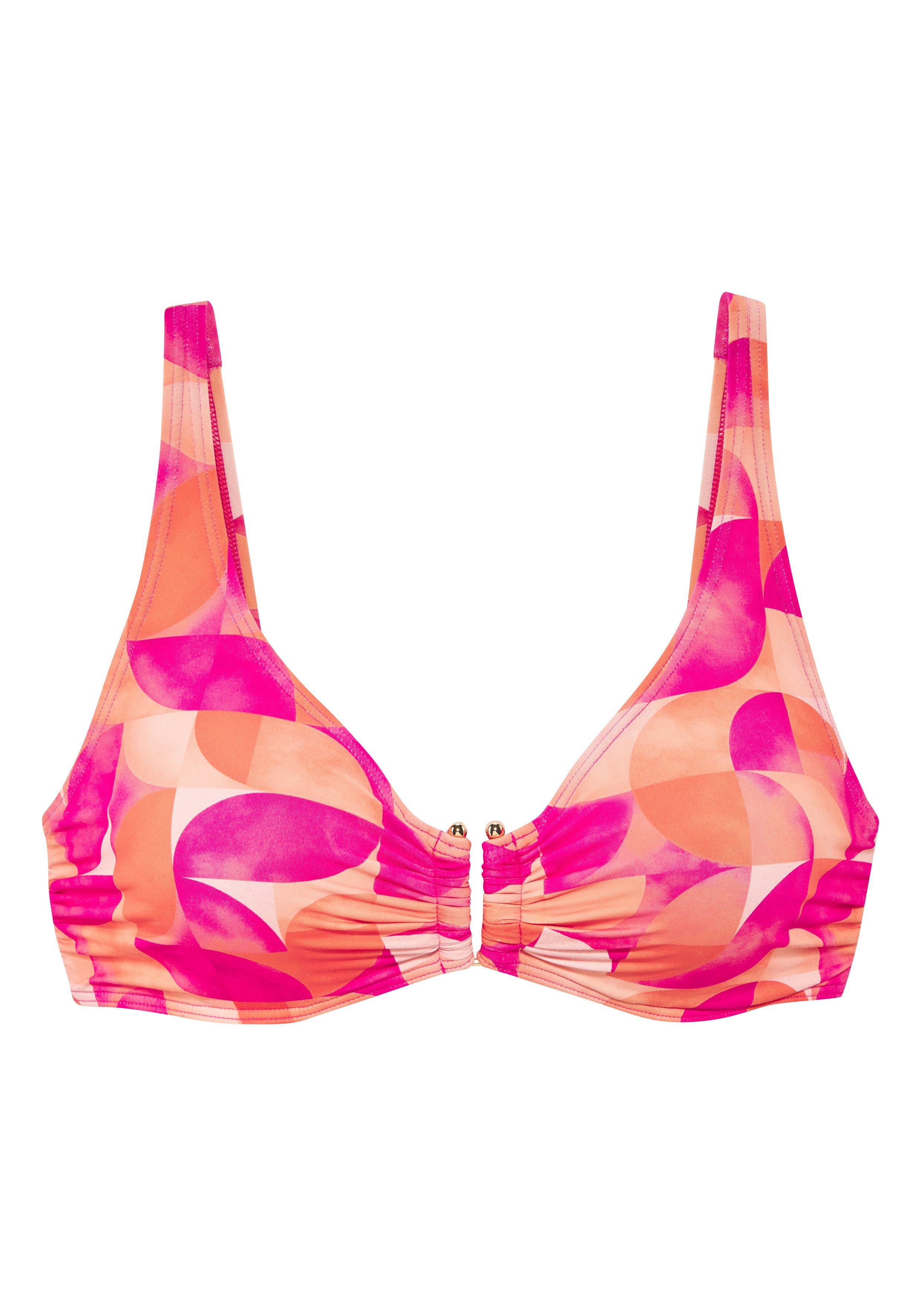 LASCANA Bügel-Bikini-Top Tilly, mit modernem Allover-Print