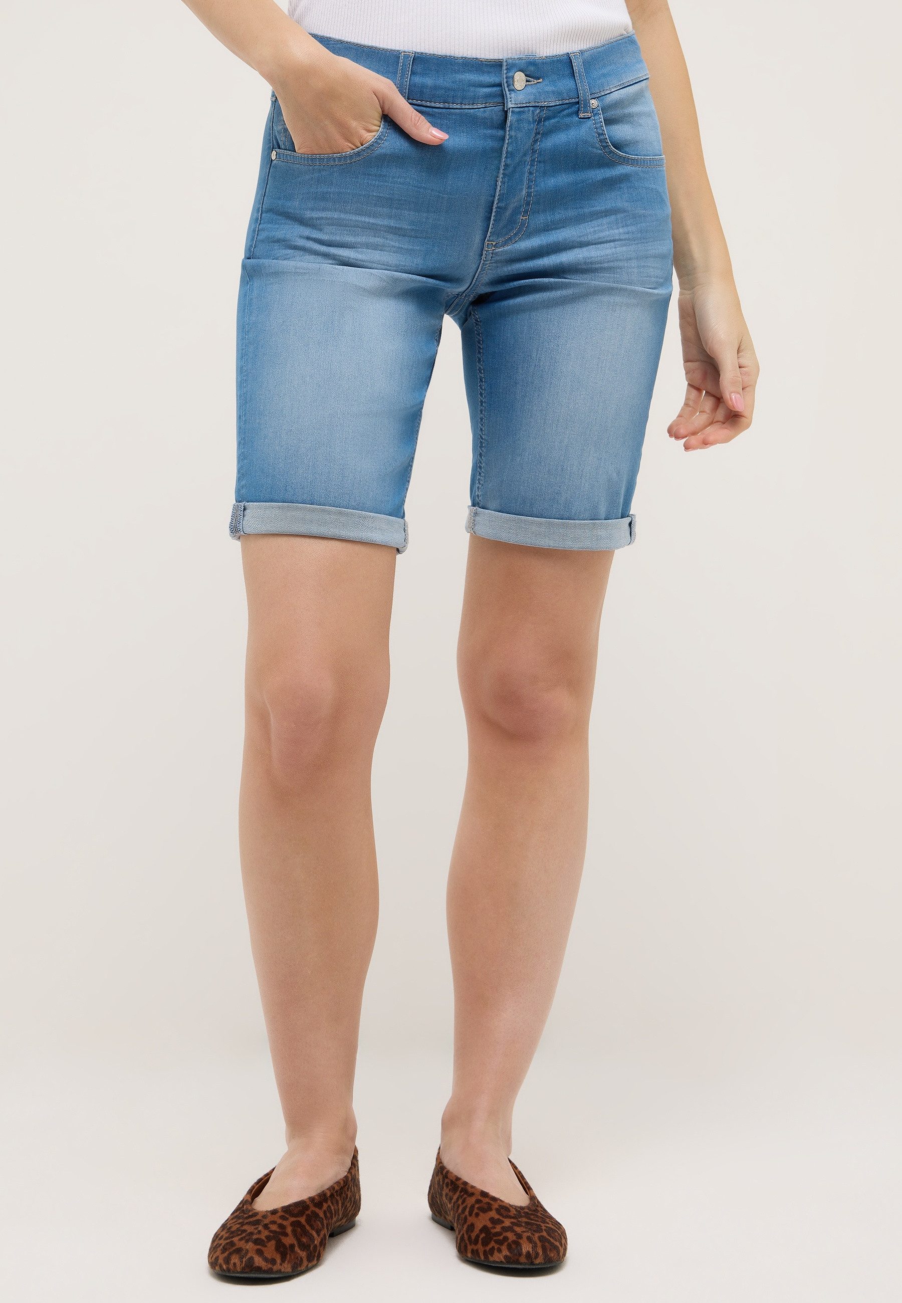 ANGELS Bermudas BERMUDA TURN UP 5-Pocket-Jeansbermuda mit Aufschlag und Stretch