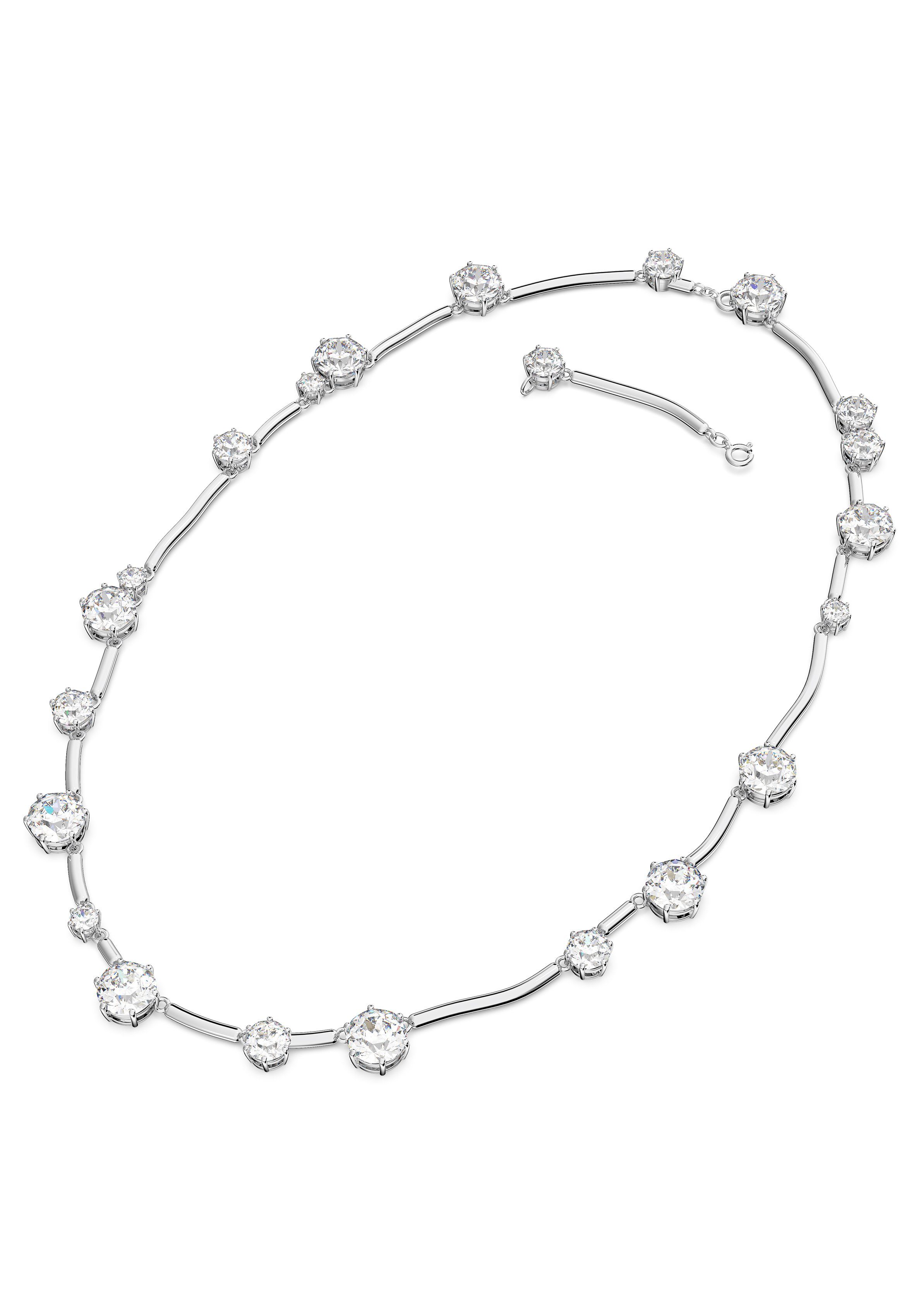 Rundschliffe, Kristall Swarovski® Rhodiniert, Collier Constella Swarovski Halskette, mit Gemischte Weiß, 5638696,