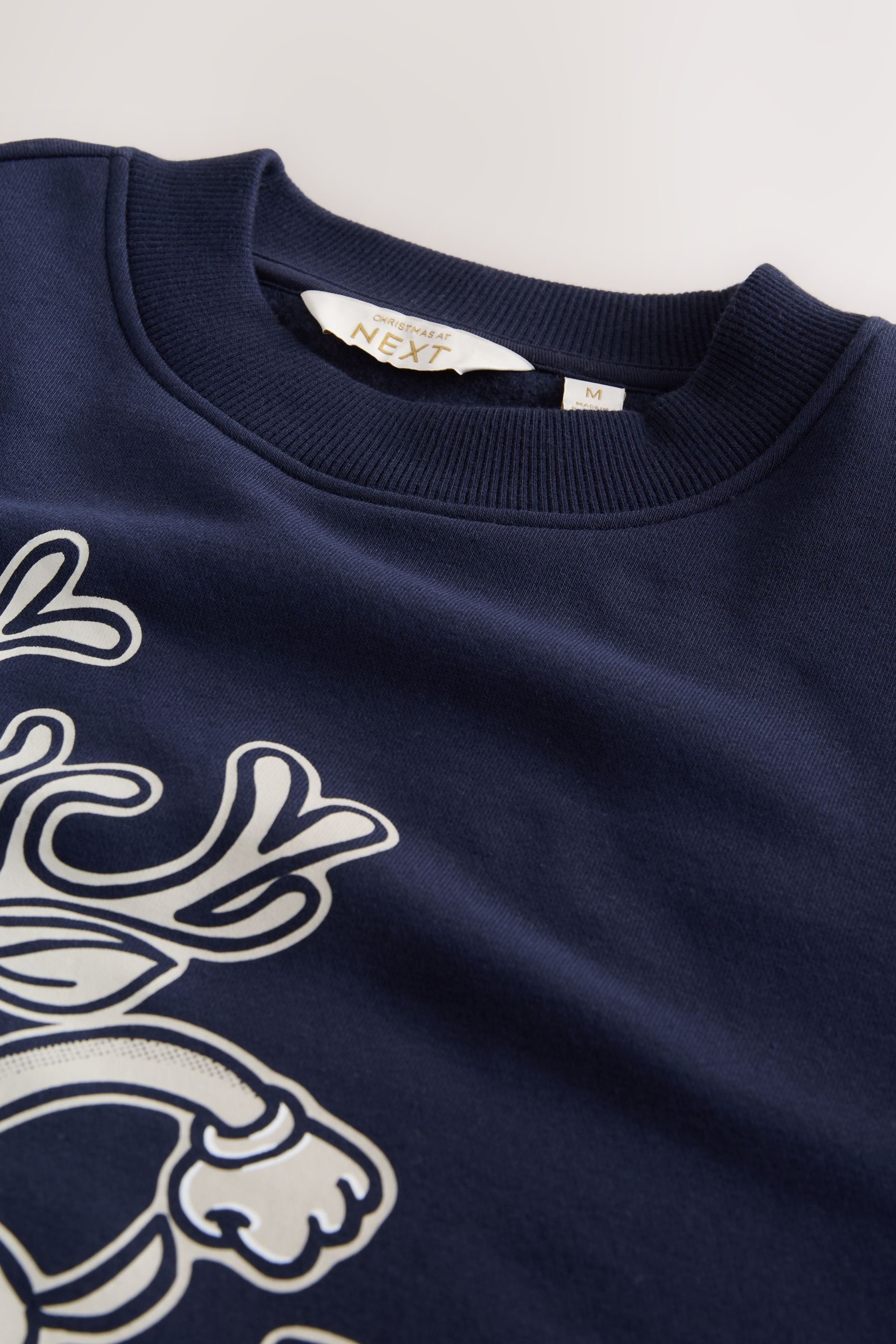 Next Sweater Rundhals-Sweatshirt mit weihnachtlichem Muster (1-tlg)