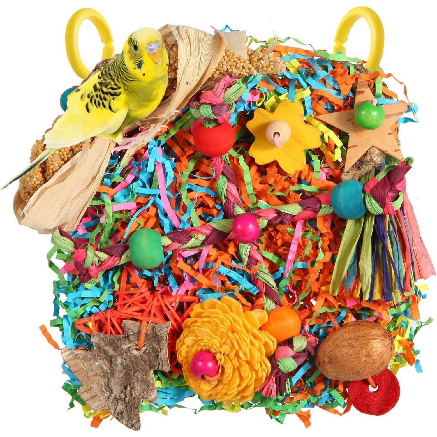 LuxusKollektion Vogelspielplatz Vogelspielzeug Sittich Papagei Nymphensittich Käfig Kletterwand