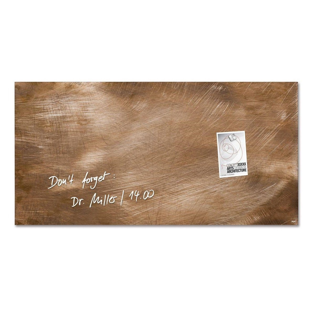 Sigel Magnettafel 1 Glas-Magnettafel ARTVERUM 91x46cm - Used-Bronze, (1-tlg)