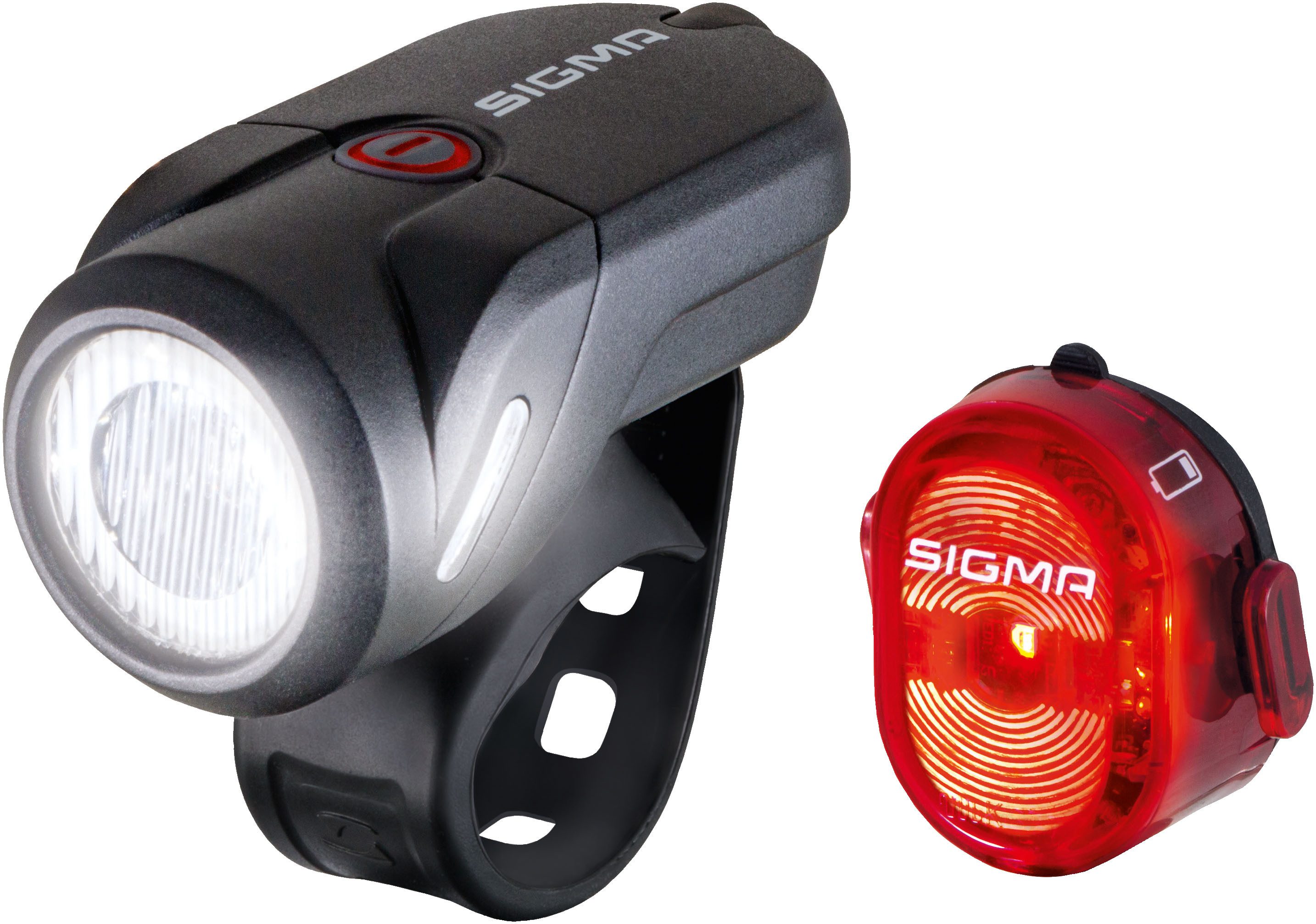 SIGMA SPORT Fahrradbeleuchtung Beleuchtungsset Aura 35 USB / Nugget II
