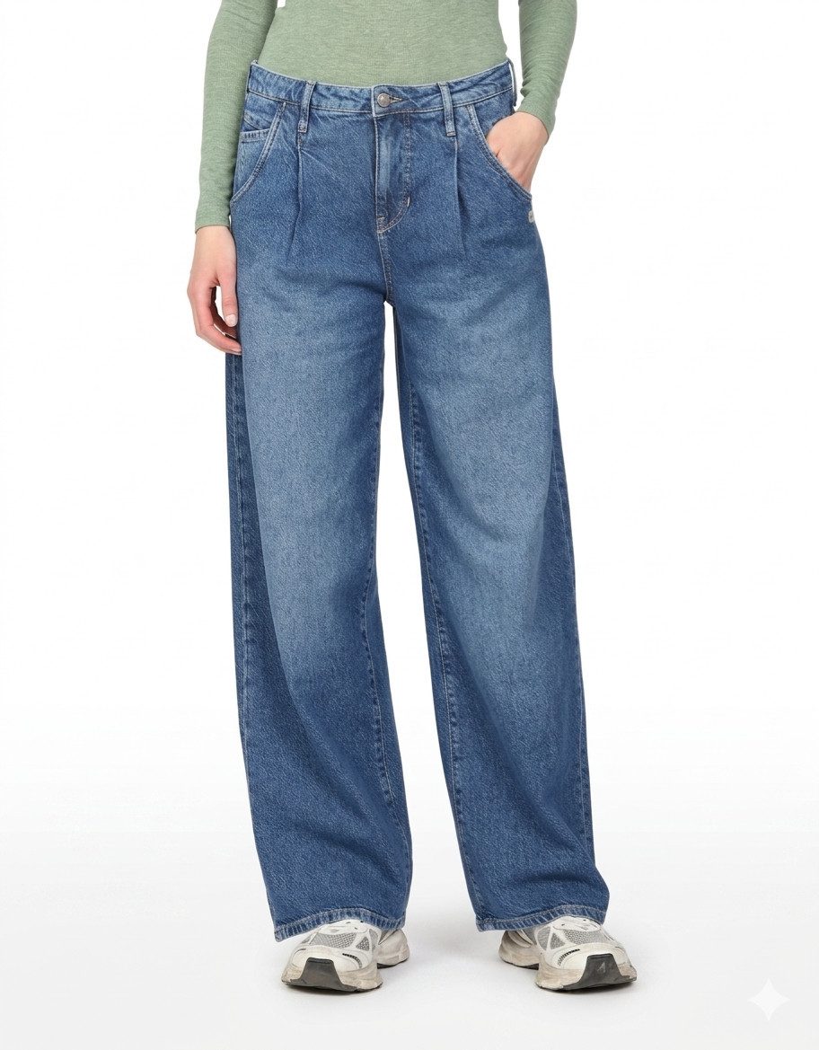 GANG Weite Jeans - 94SILVIA WIDE - Balloon Fit Jeans - Modische Damenjeans