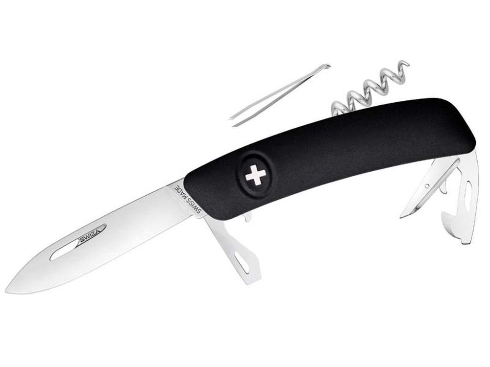 SWIZA Taschenmesser SWIZA Schweizer Messer D03, Stahl 440, Klingensperre, schwarze Anti-R