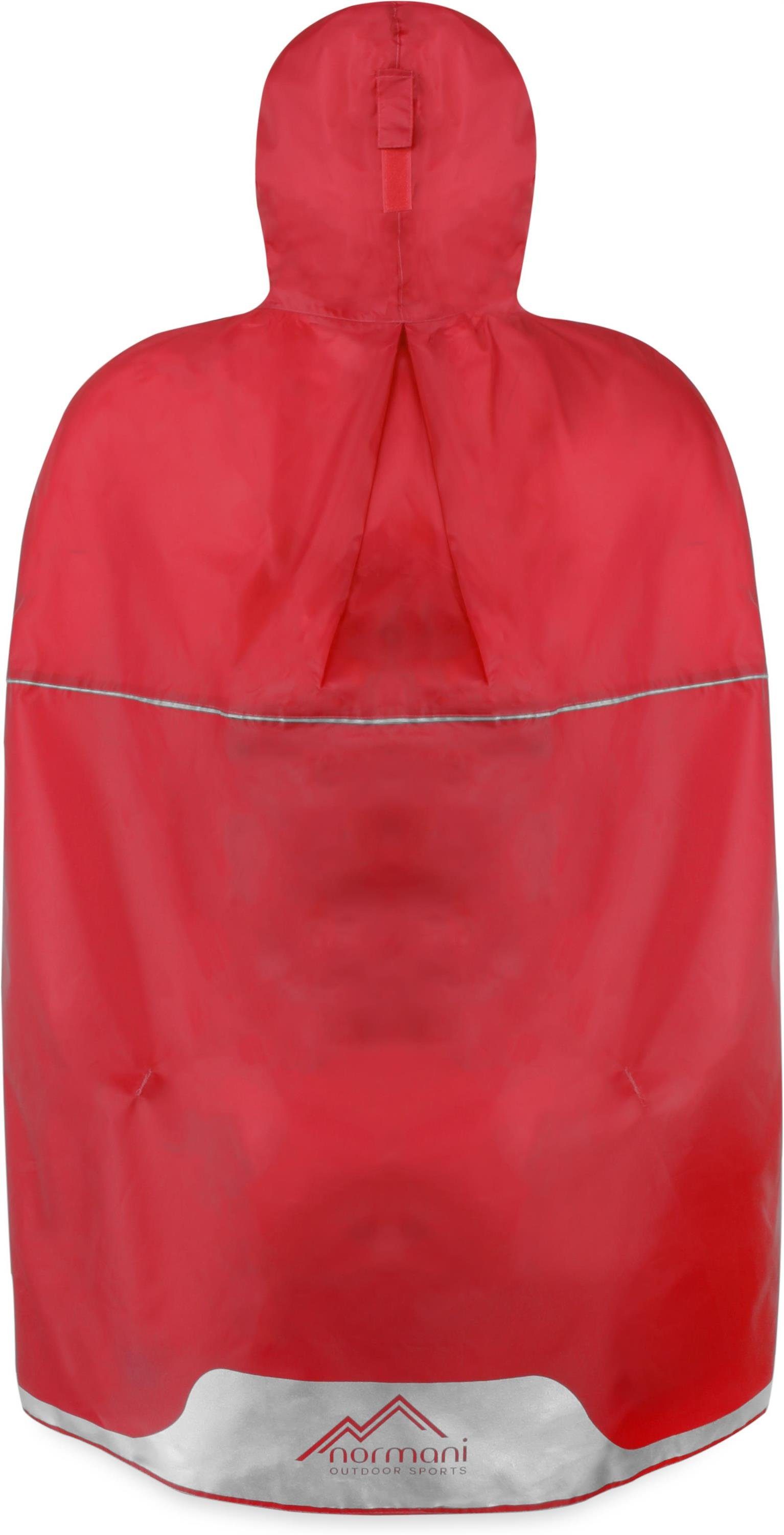 normani Regenponcho Kinder Regenponcho Cherrapunji Kids Wasserdichter Regencape mit Kapuze und Reflektor - Jungen und Mädchen