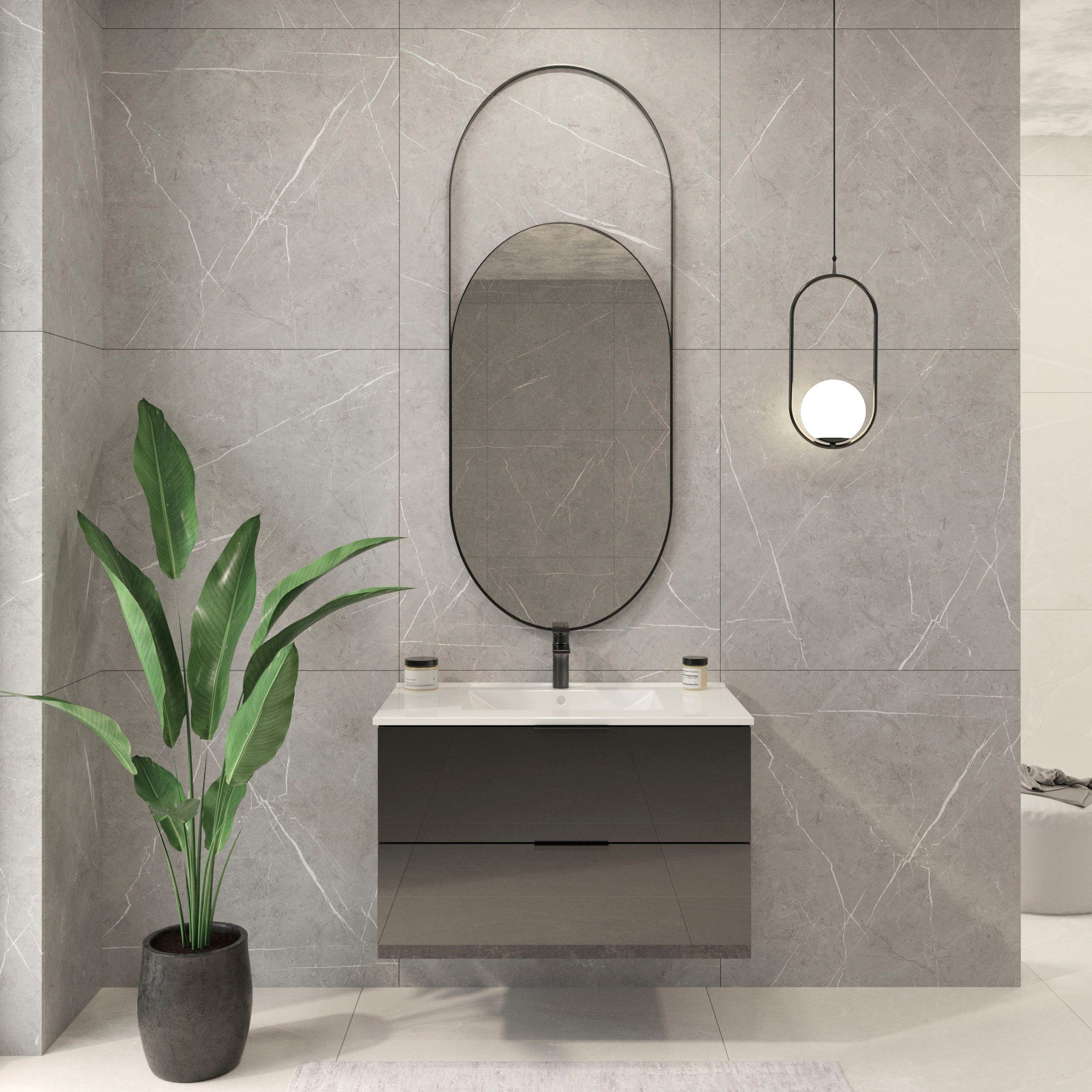 welltime Waschtisch Athen Badezimmerschrank mit Softclose Funktion WC Bad 6 günstig online kaufen