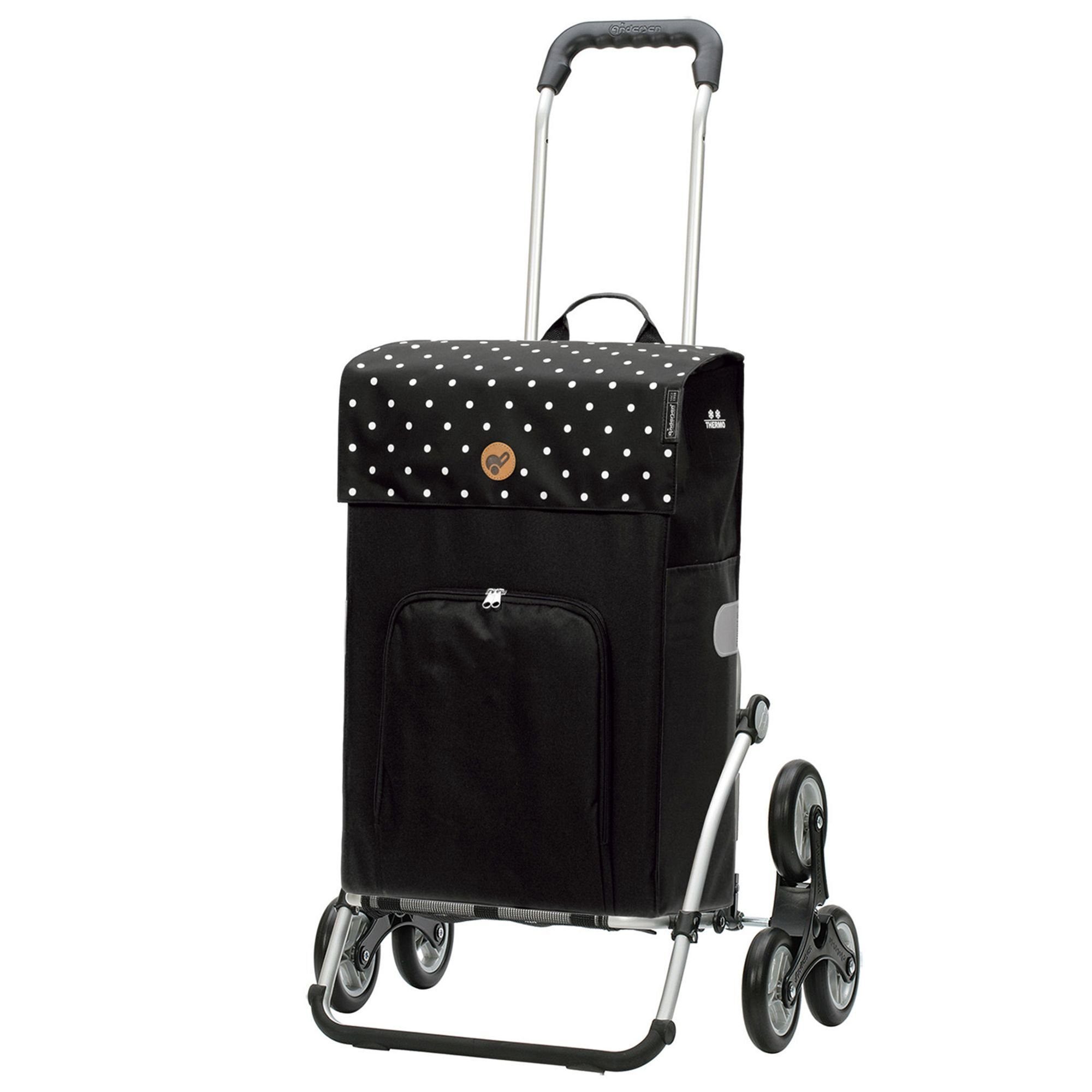 Andersen Einkaufstrolley Treppensteiger Royal Shopper, 40 l, Reflektoren, Tragegriff