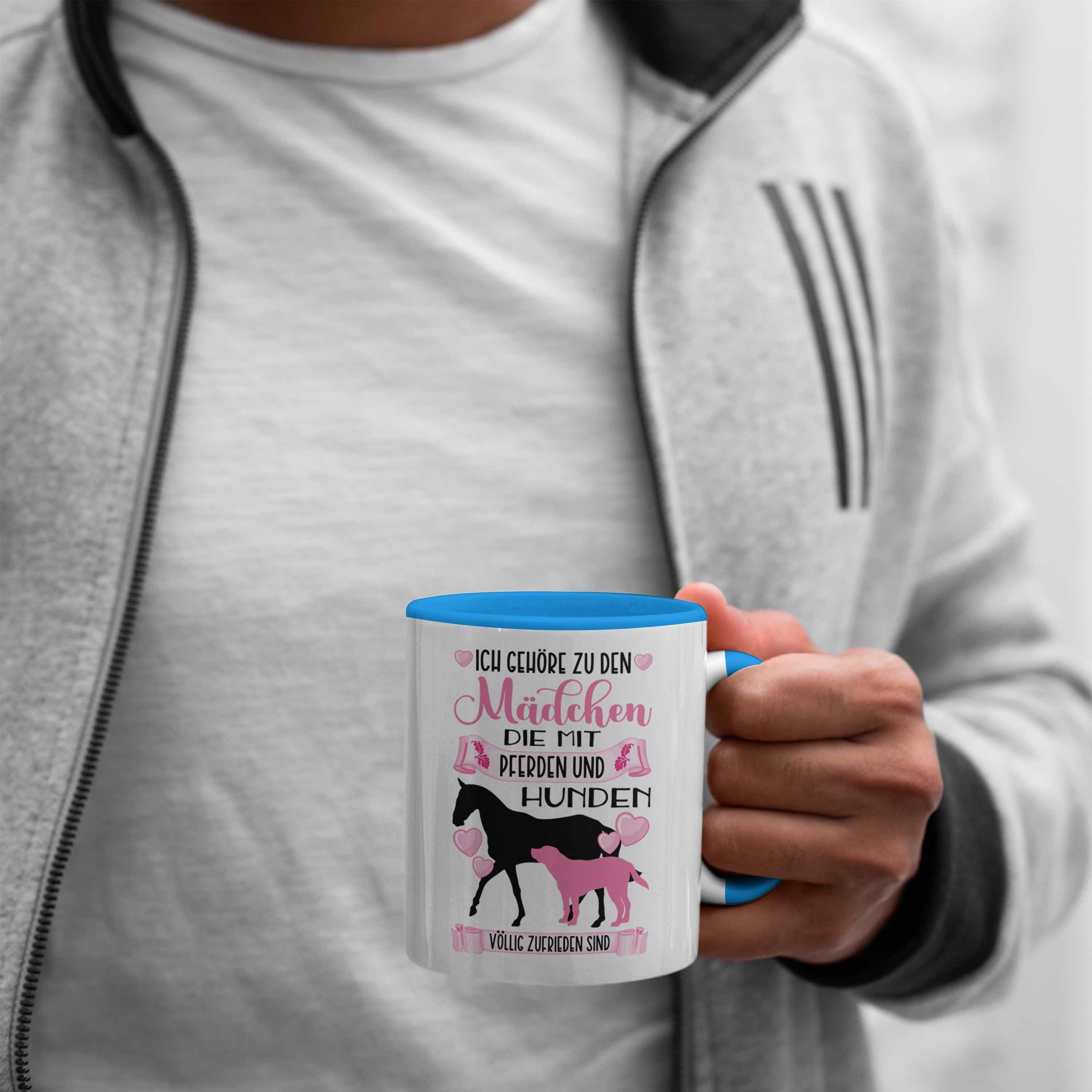 Reiterin Trendation Kaffeetasse Geschenk Tasse Mädchen Weiss Pferd - Rosa Spruch Hund Trendation Reiten Lustiger Geschenkidee Tasse