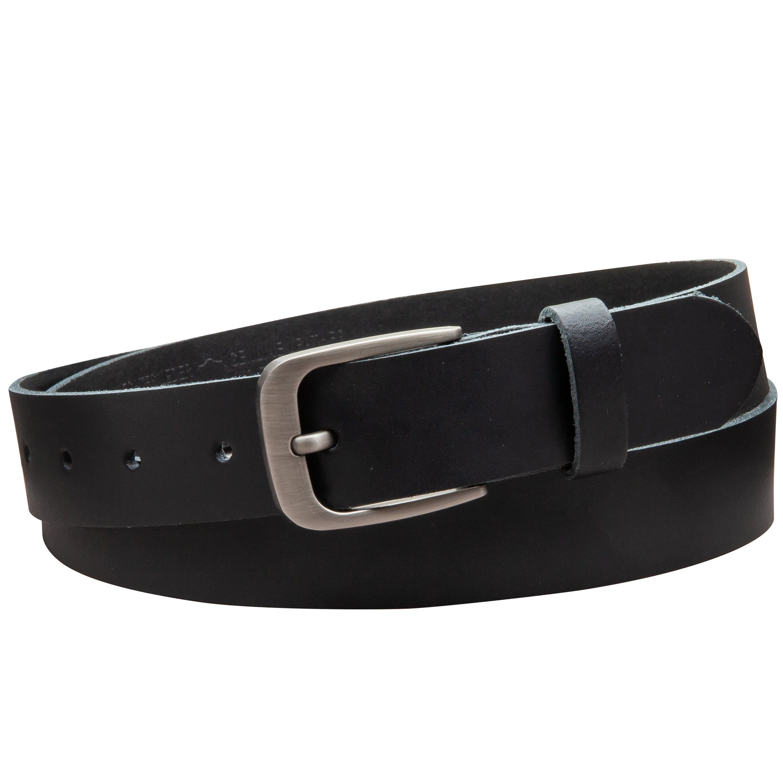 COLOGNEBELT Ledergürtel OM319-SL-Schwarz MADE IN GERMANY, Schwarz Kürzbar, 100 % Echtleder, Aus einem Stück, Unisex – Bild 3 von 5
