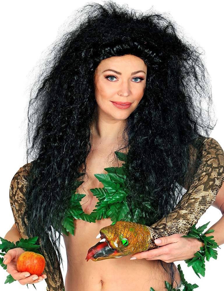 Widmann S.r.l. Kostüm-Perücke Langhaar Locken Perücke 'Riesenfrise' - Schwarz