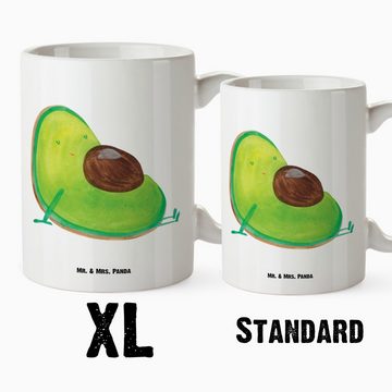 Mr. & Mrs. Panda Tasse Avocado Schwangerschaft - Weiß - Geschenk, große Liebe, Babyparty, Gr, XL Tasse Keramik, Spülmaschinenfest