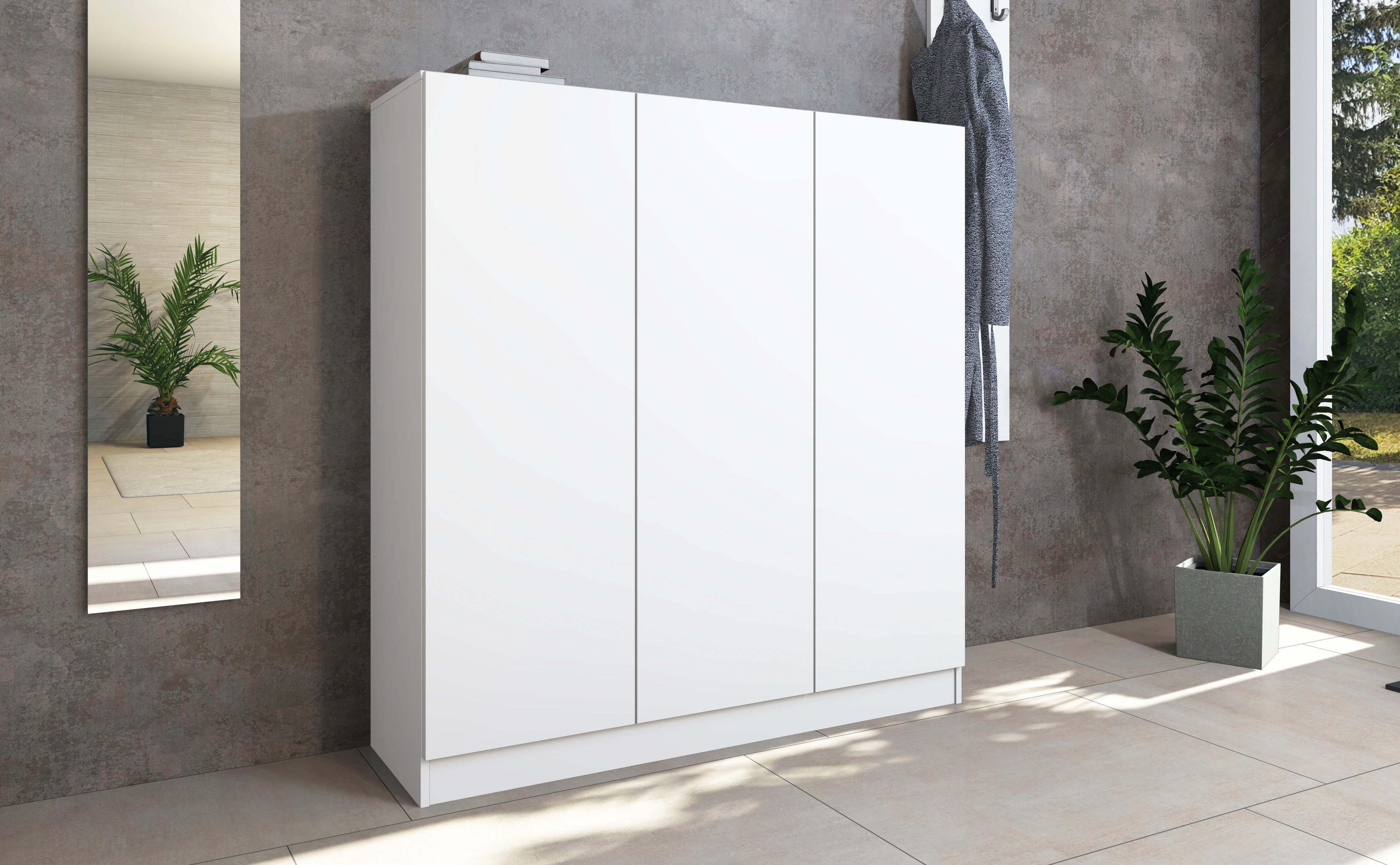 borchardt Möbel Schuhschrank Vaasa, Schuhregal 3-türig mit 12 verstellbaren günstig online kaufen