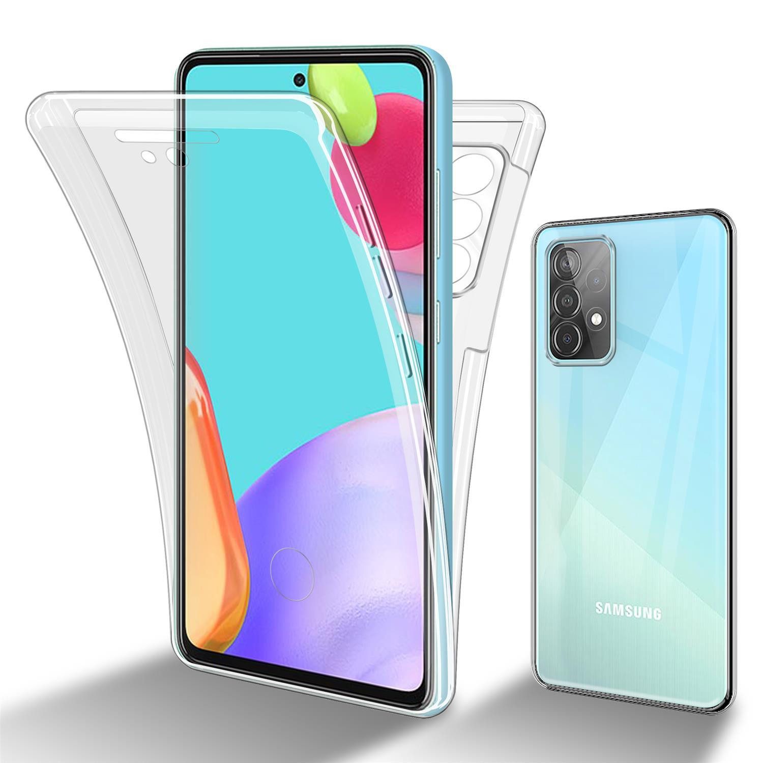 Cadorabo Handyhülle für Samsung Galaxy A52 (4G / 5G) / A52s Hülle Samsung Galaxy A52 (4G / 5G) / A52s, Flexible Case Handy Schutzhülle - Hülle - Back Cover 360° Grad