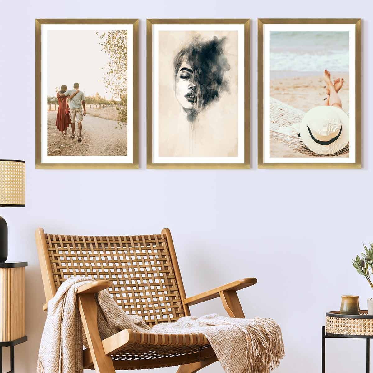 PHOTOLINI Bilderrahmen 3er Set breite Rahmen, günstig online kaufen