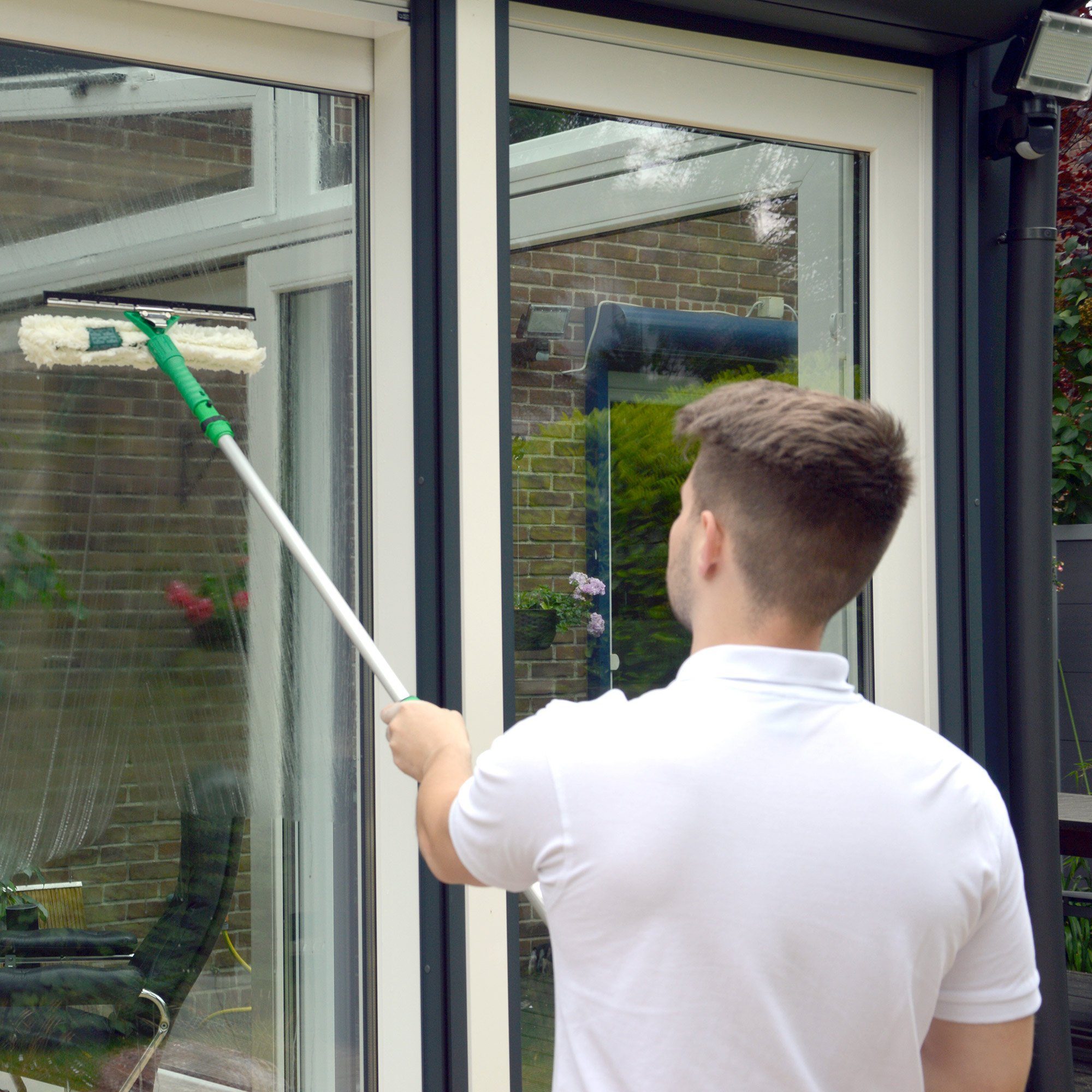 Unger Fensterwischer, Unger m Verlängerungsstange, Fensterreinigungs-Set + Tücher Reinigungsbürsten-Set 1,25