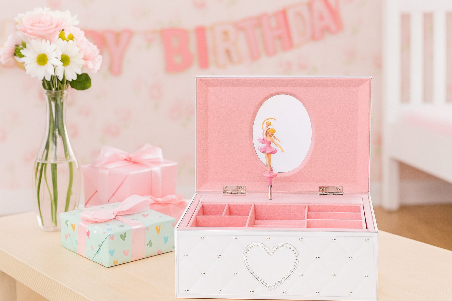 Brillibrum Schmuckkasten Schmuckschatulle Spieluhr Ballerina Schmuck-Kästch günstig online kaufen