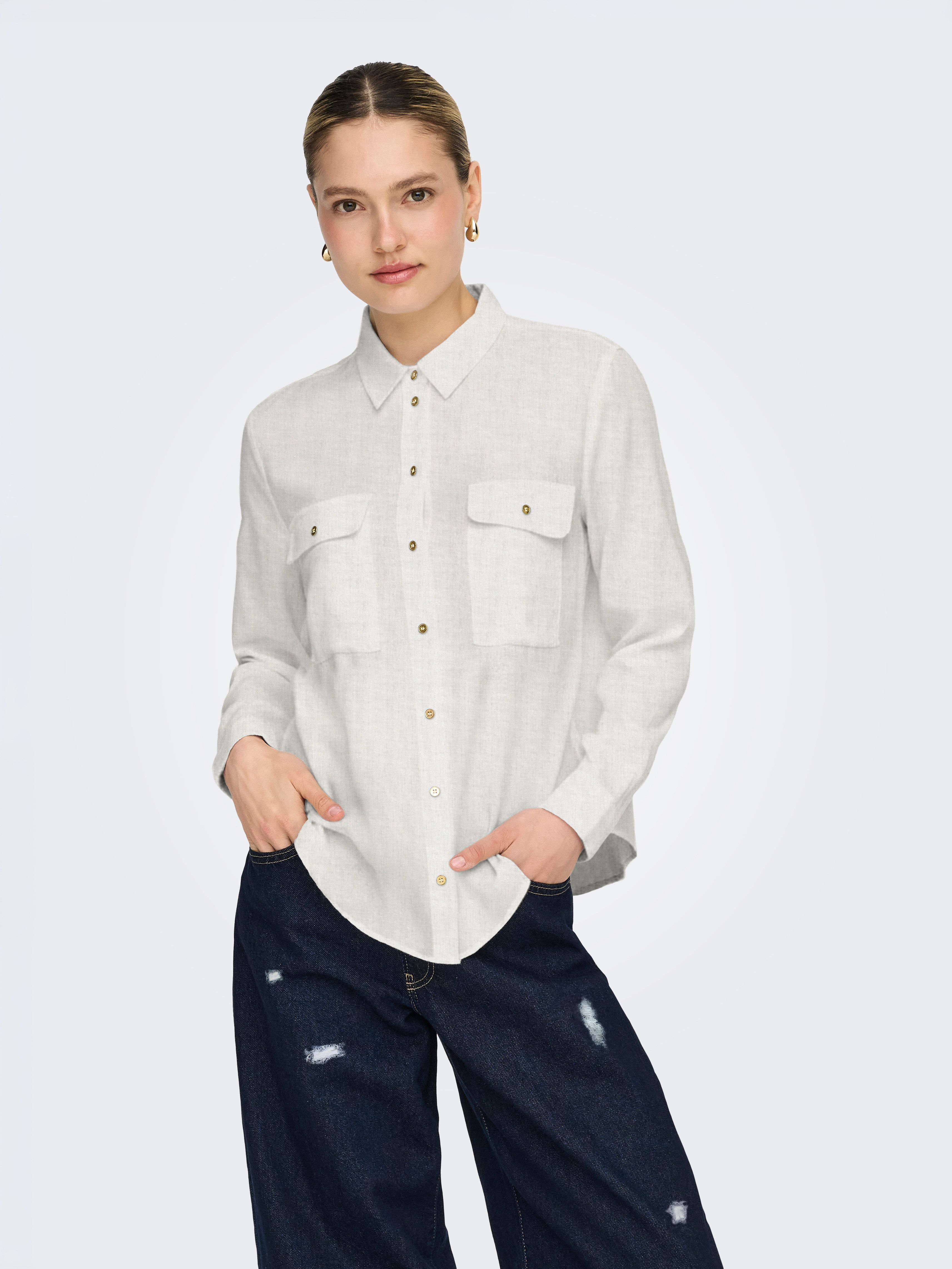 ONLY Hemdbluse ONLWENDY L/S SHIRT WVN NOOS
