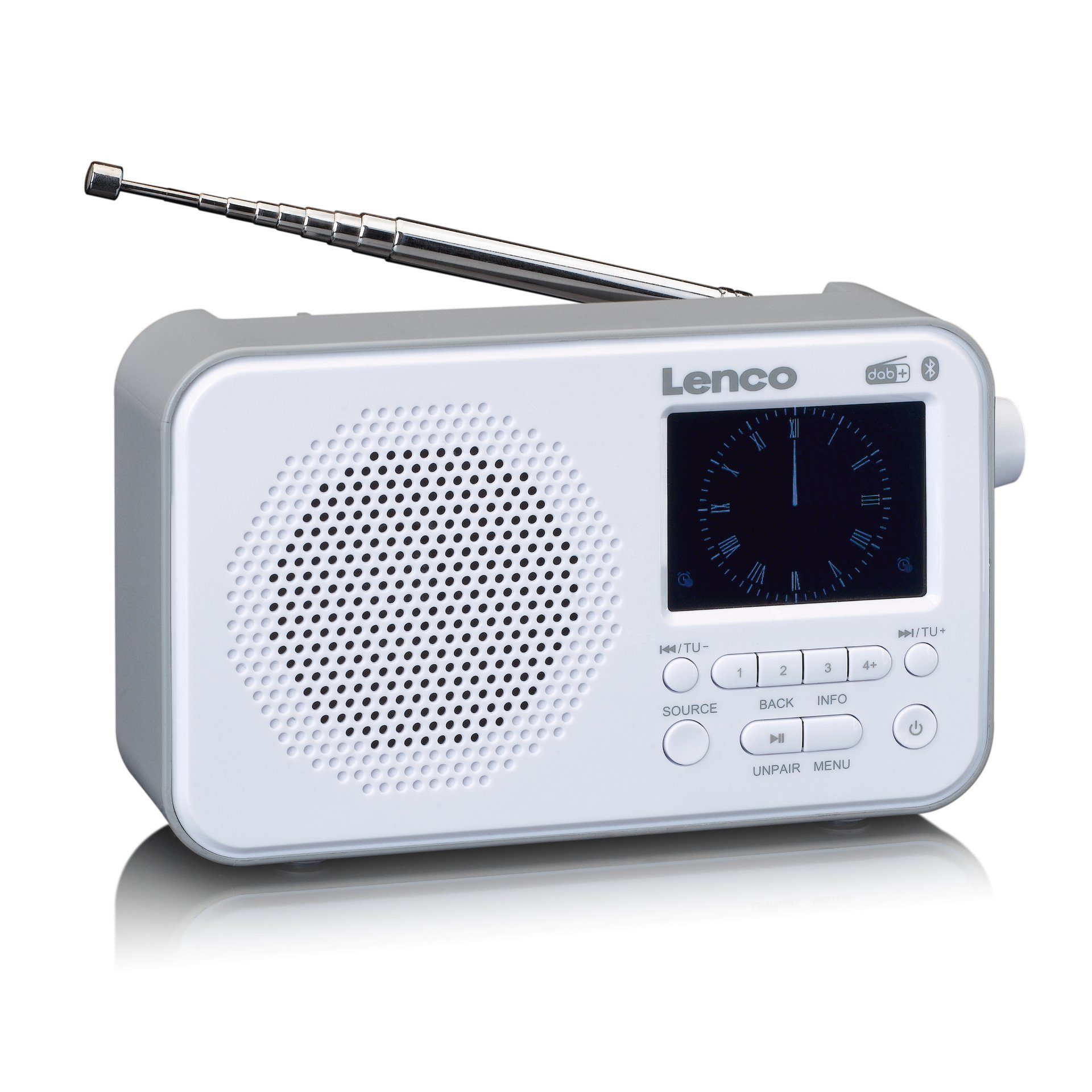 Lenco (DAB) (DAB) - Digitalradio PDR-036WH DAB+/FM-Radio (Digitalradio weiß