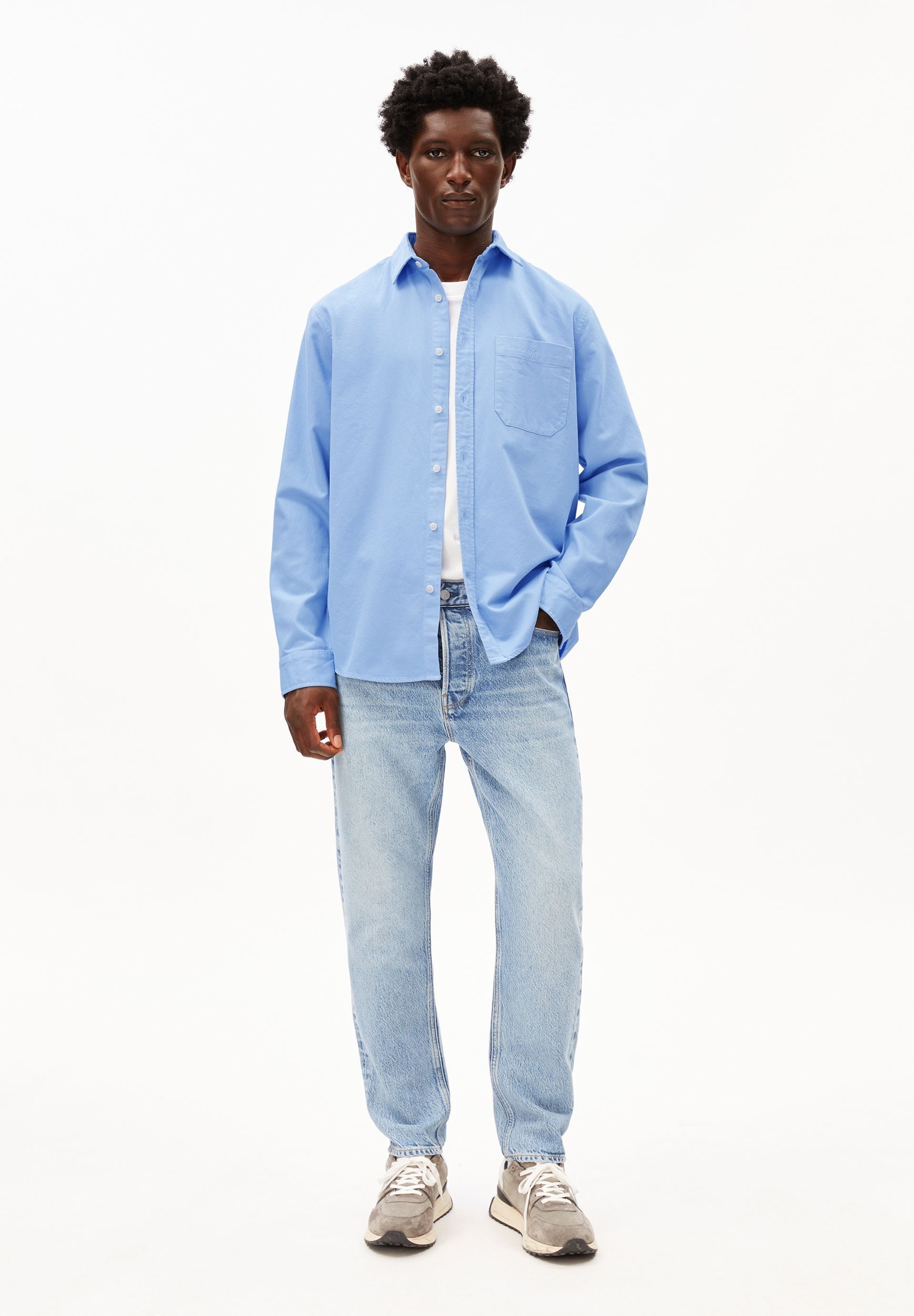 Armedangels Langarmhemd GMT DYE LINO Hemd aus Leinen-Mix (1-tlg., Relaxed Fit) Relaxed Fit