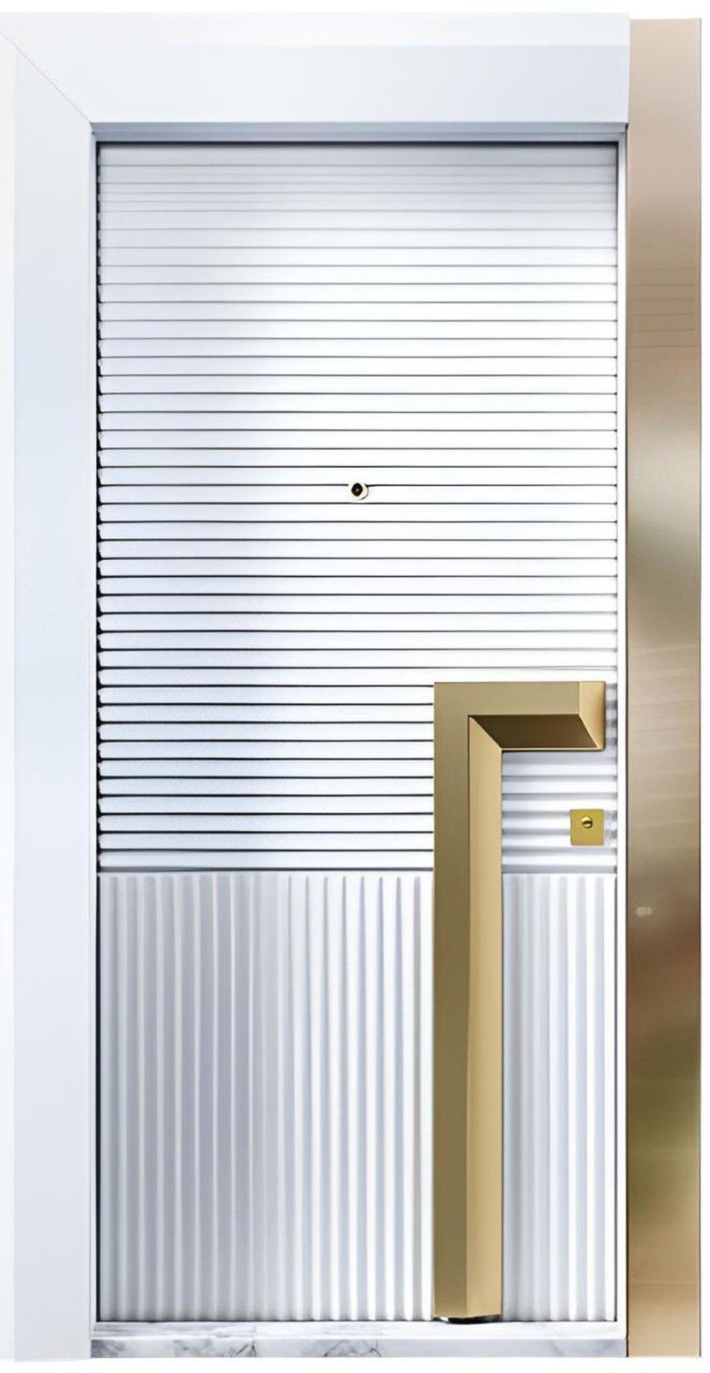 JVmoebel Haustür Graue Metall-Eingangstür von JVMoebel mit stahlverstärktem Kern (1-St), Made in Europa