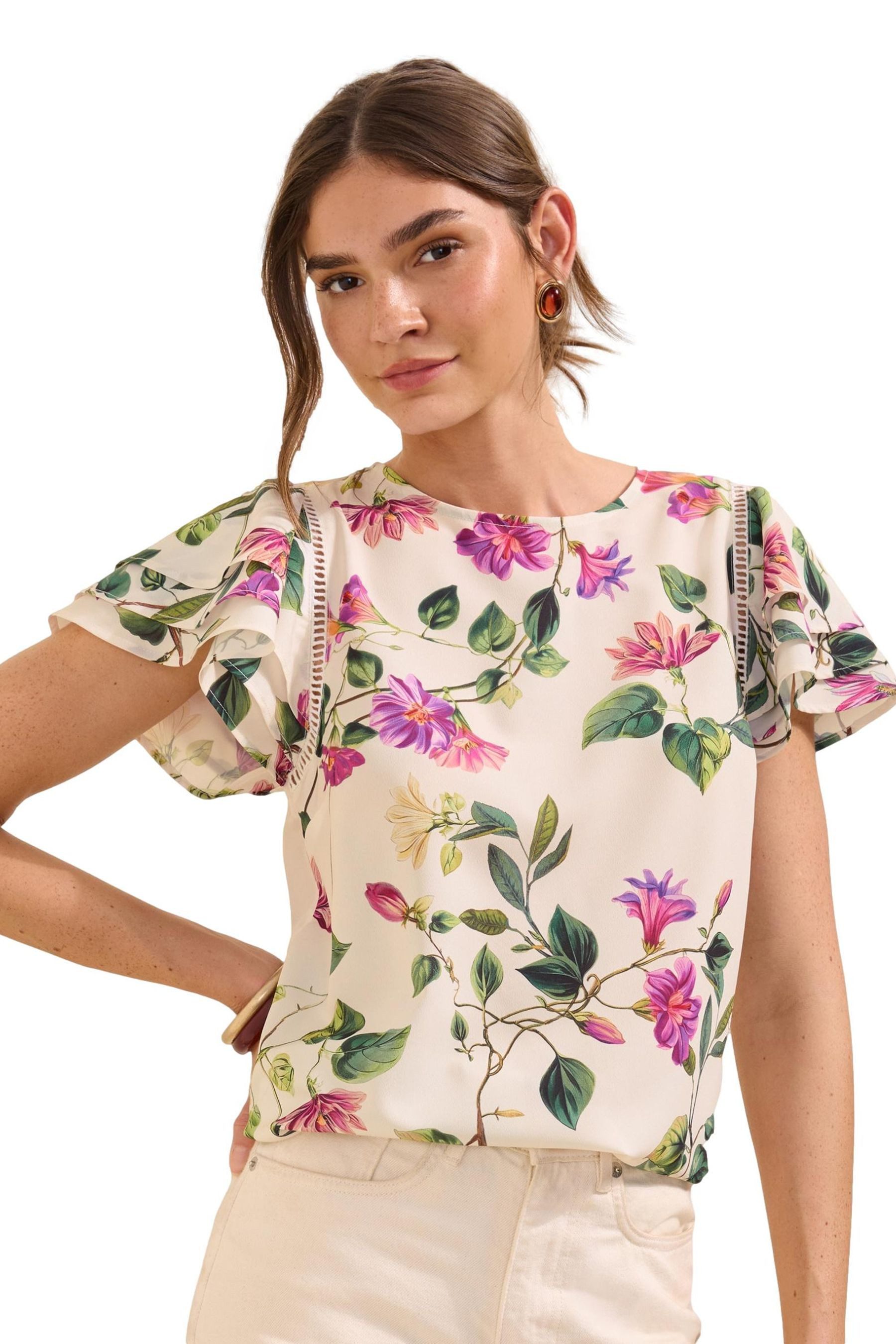 Friends Like These Rüschenbluse Friends Like These Bluse mit Rüschen, Regular (1-tlg)
