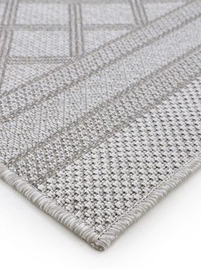 Teppich Boho 104, carpetfine, rechteckig, Höhe: 4 mm, robustes Flachgewebe, Sisal Optik, UV-beständig, Außenbereich