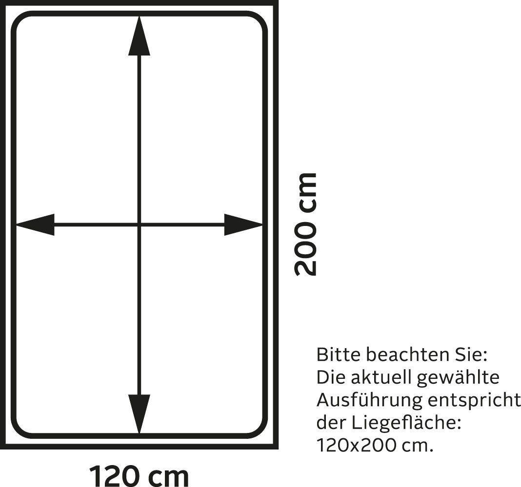 Westfalia Schlafkomfort Polsterbett, inkl. mit Bettkasten Matratze bei Ausführung