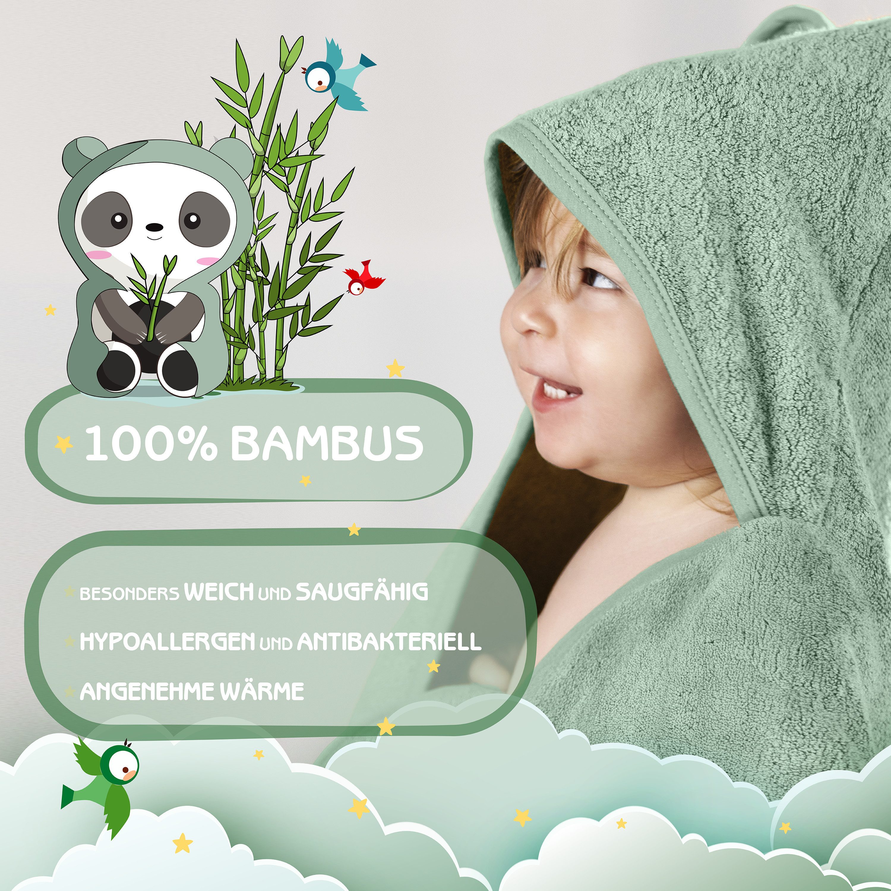 Fuchs & Panda Kapuzenhandtuch Kapuzenhandtuch Baby günstig online kaufen